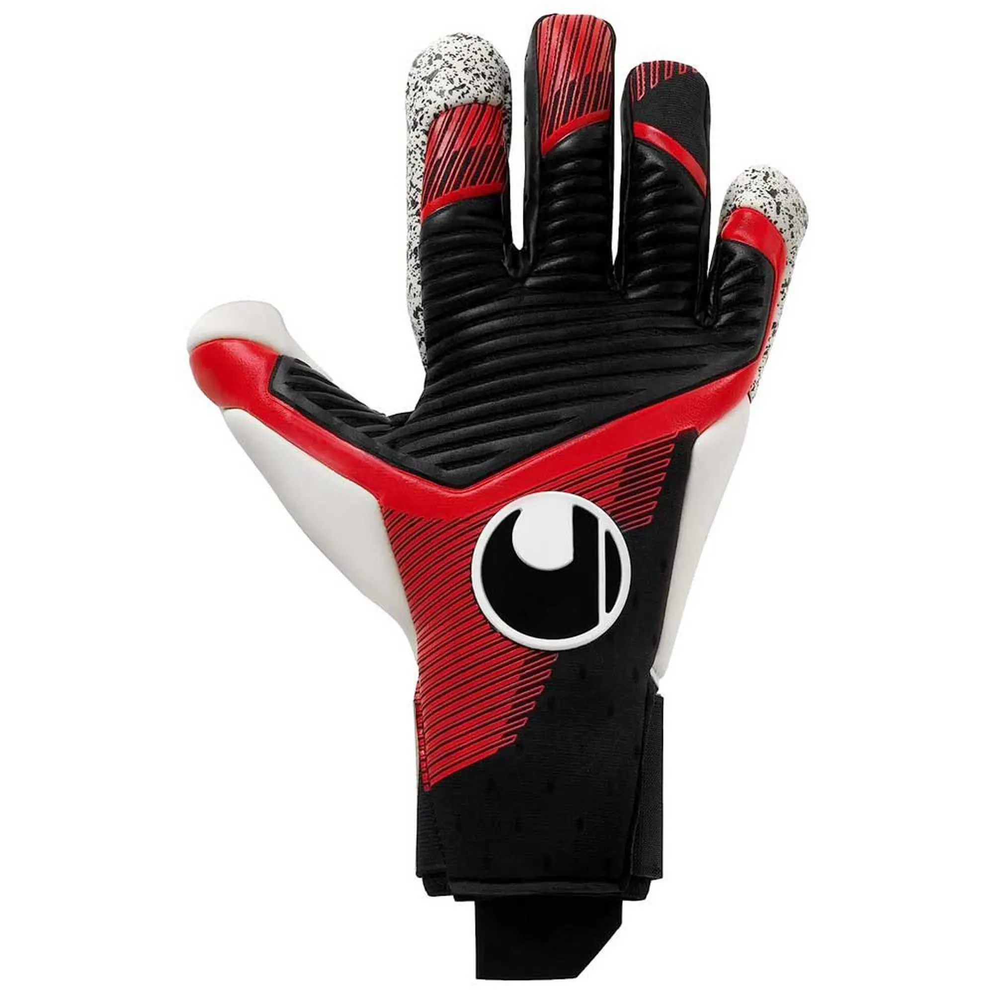 Uhlsport Goalkeeper Gloves Powerline Supergrip+ Flex Hn - ['Black', 'Red']