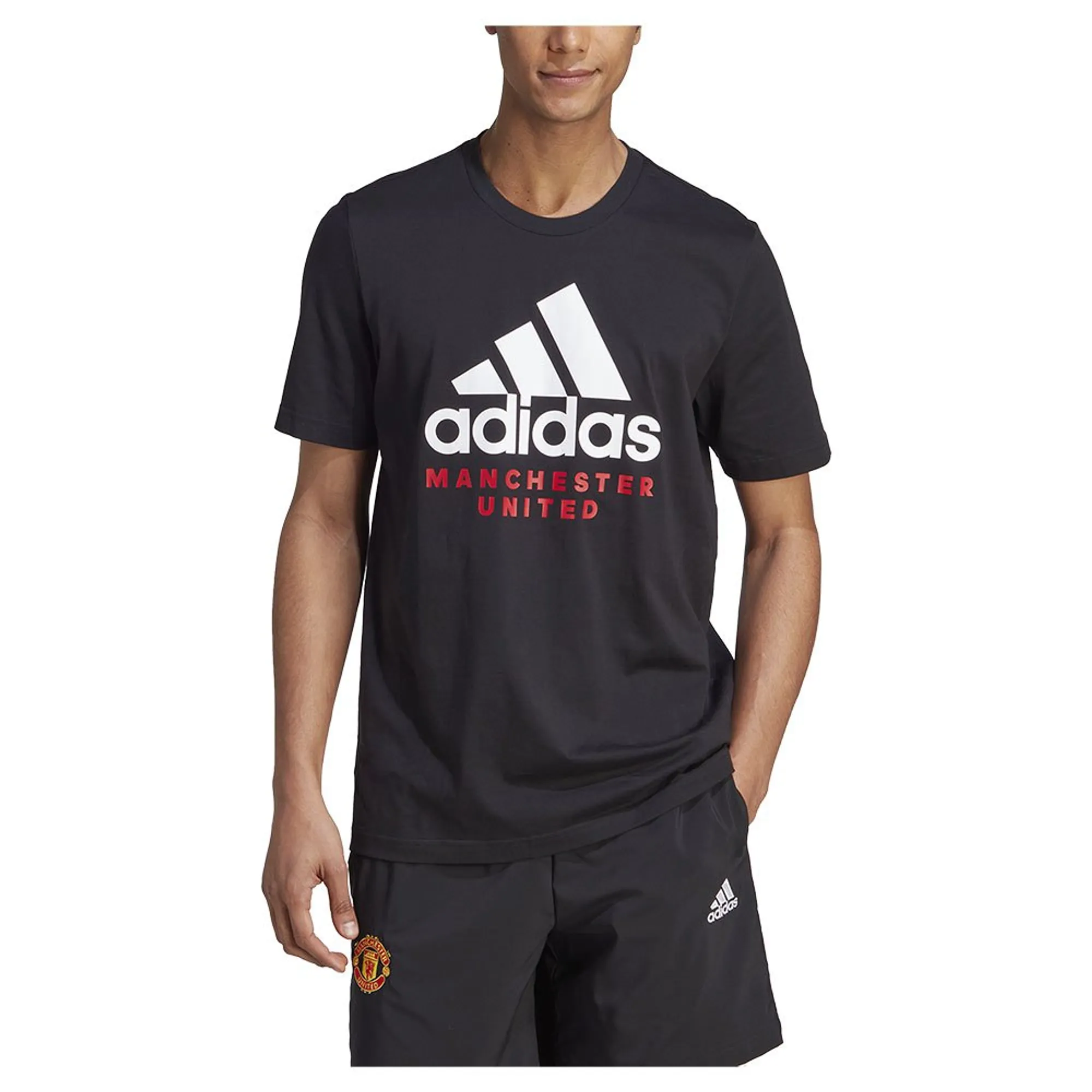 Man Utd DNA Graphic Tee (Black) (Ladd 12) 2023-2024 Men's Polyester Manchester United Made By: Adidas