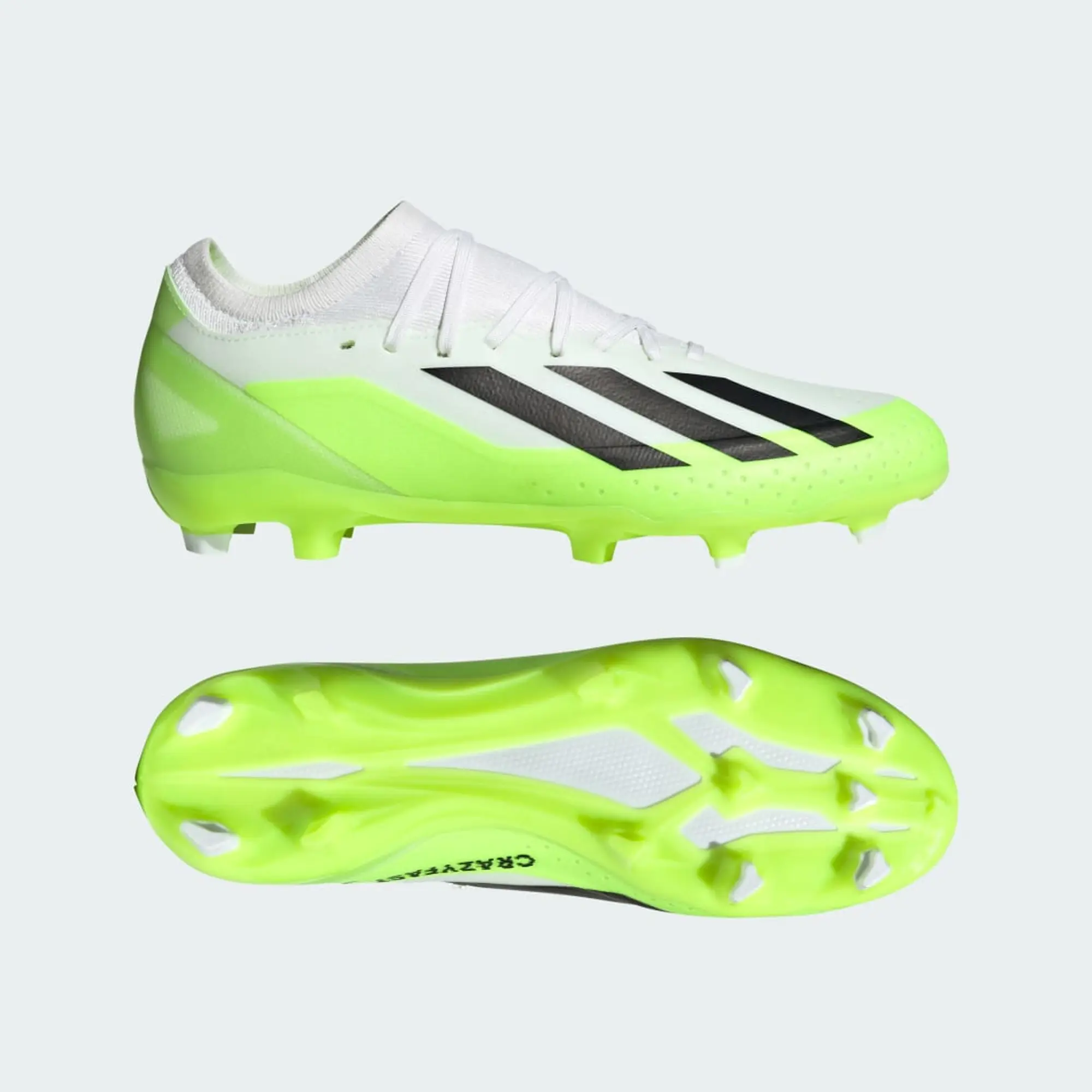 Adidas X Crazyfast .3 Fg Crazyrush - Footwear White/Core Black/Lucid Lemon - ['White']