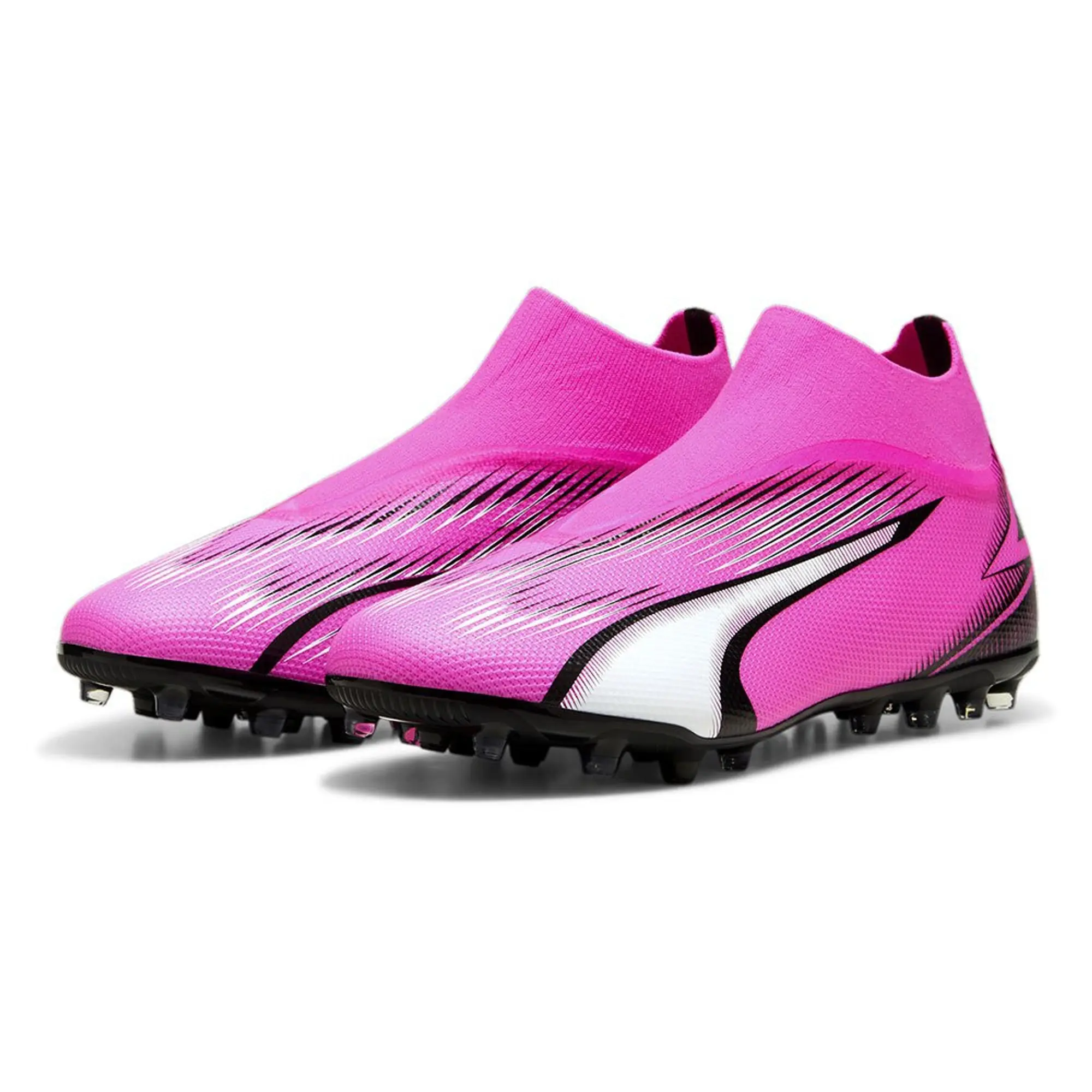 Puma Ultra Match Laceless Mg Phenomenal Poison Pink Puma White Puma Black Pink 107760 01 FOOTY.COM