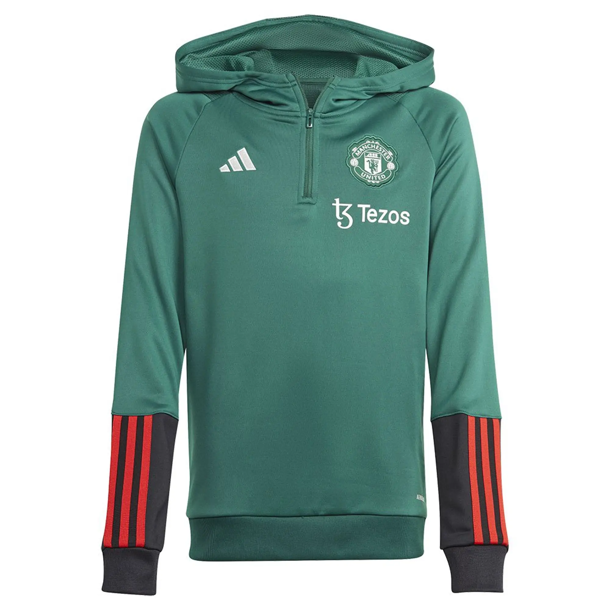 Manchester United adidas Training Hoodie - Green - Kids