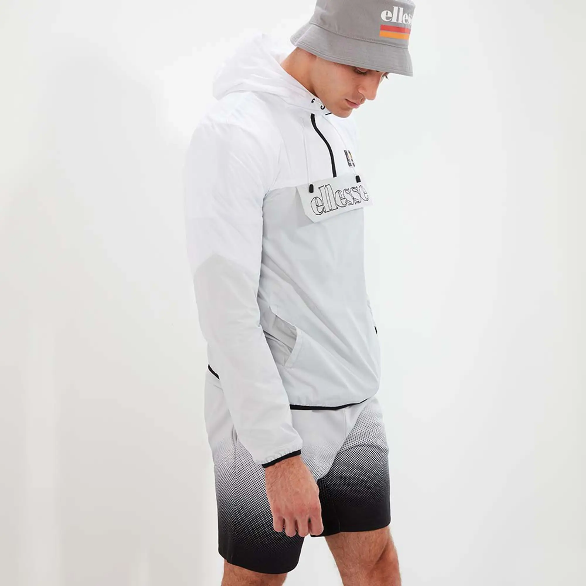 Ellesse Polteri Raincoat  - White,Grey