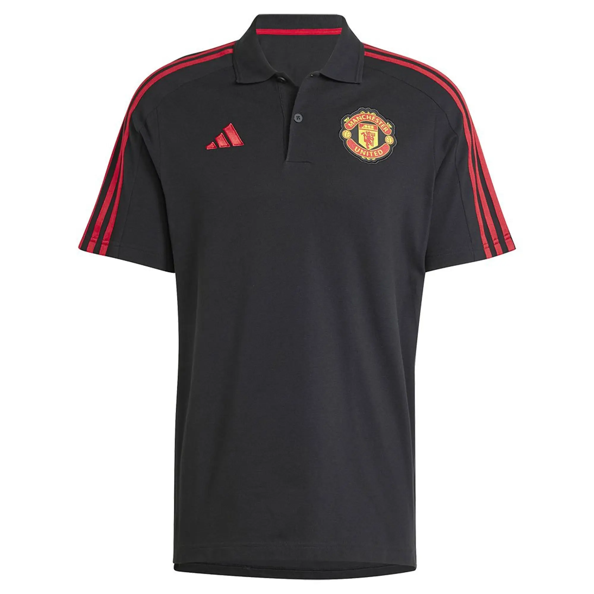 Manchester United x adidas Mens Manchester United DNA Polo Shirt Black