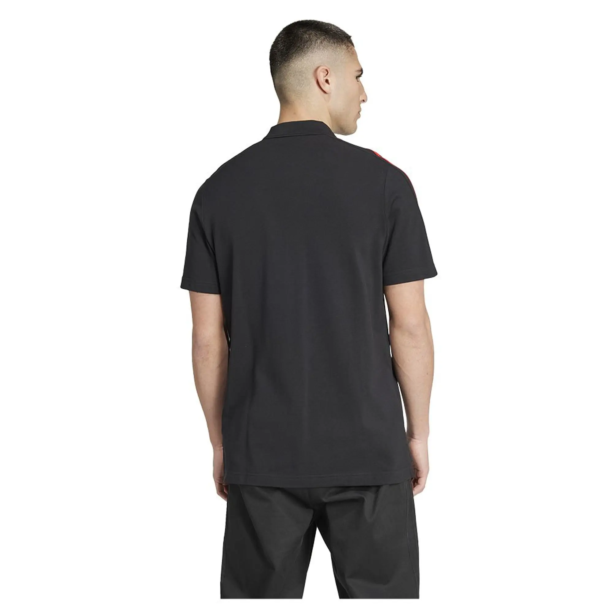 Manchester United x adidas Mens Manchester United DNA Polo Shirt Black