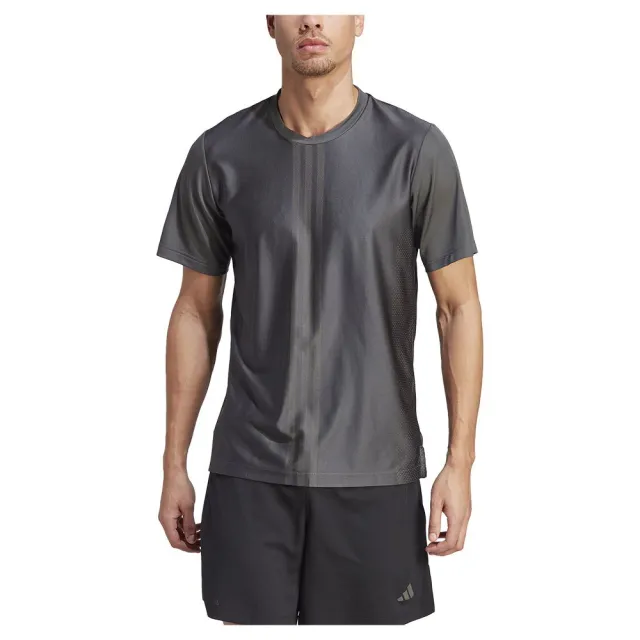 Adidas Hiit Workout 3 Stripes Short Sleeve T-shirt - Grey | IJ9113 ...
