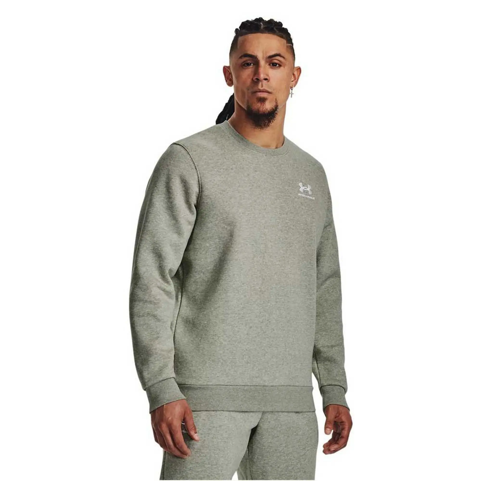 Under Armour Essential Fleece Crew Sweatshirt  - Green