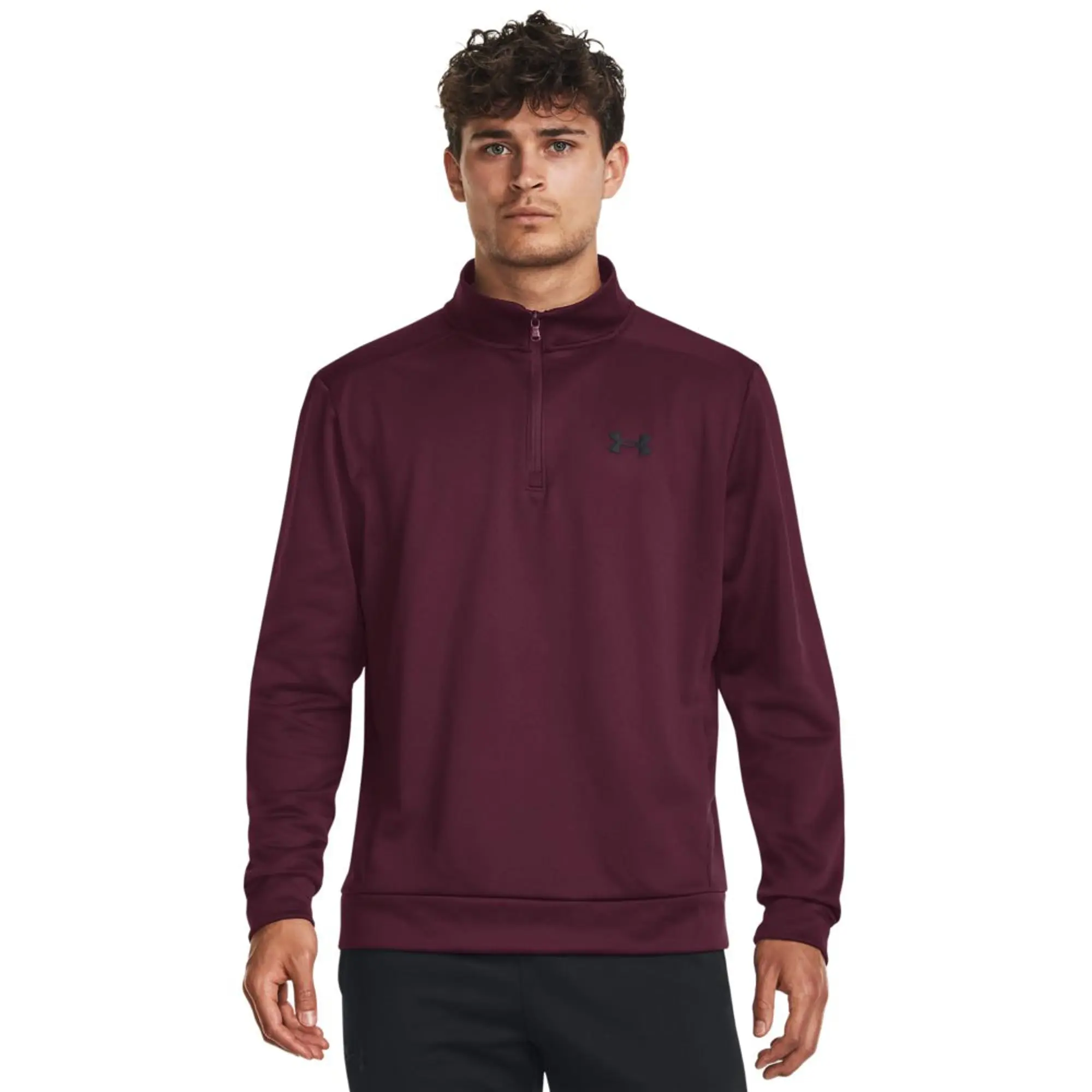 Under Armour Fleece Half Zip Sweatshirt  - Red