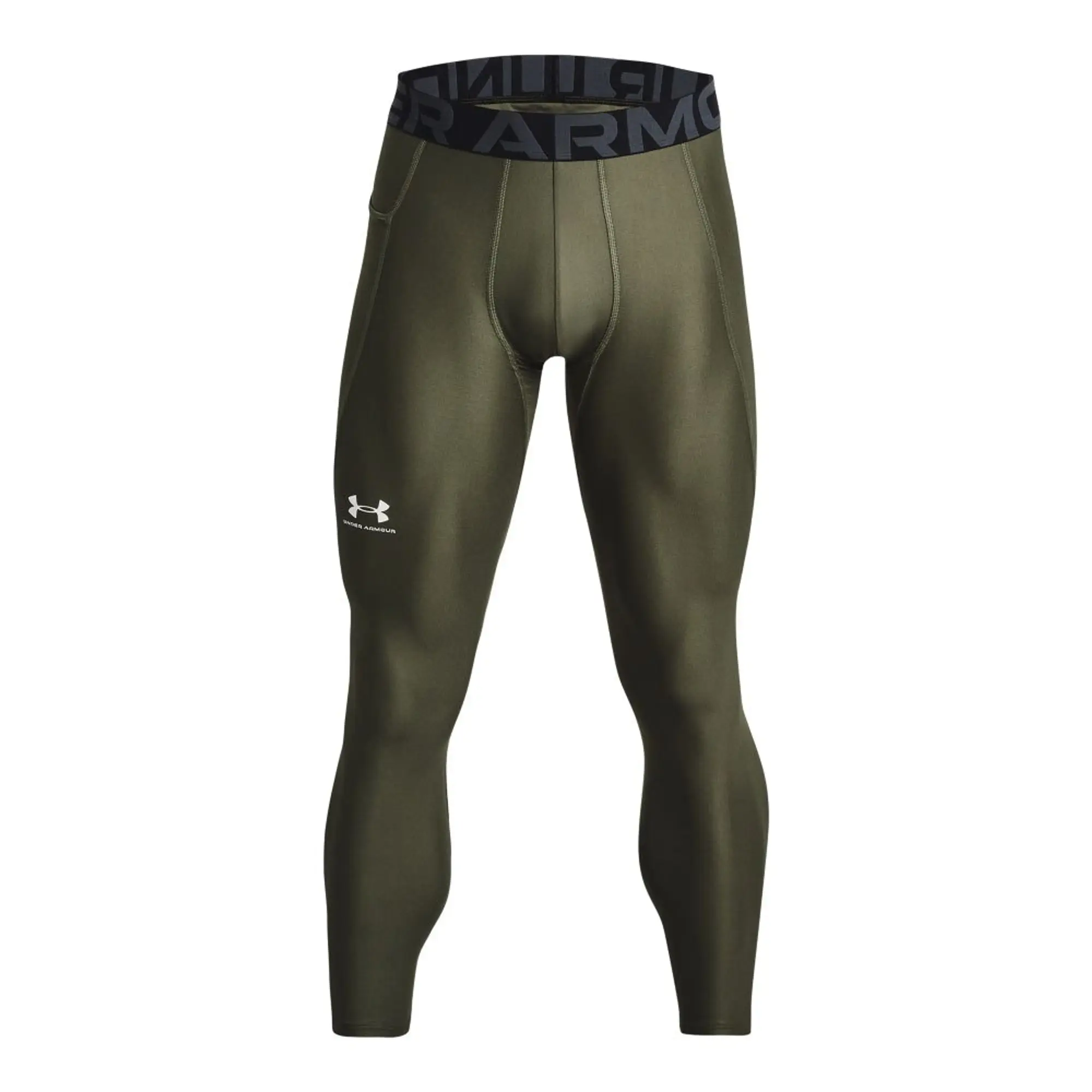 Under Armour Men's HeatGear® Leggings Marine OD Green / White L