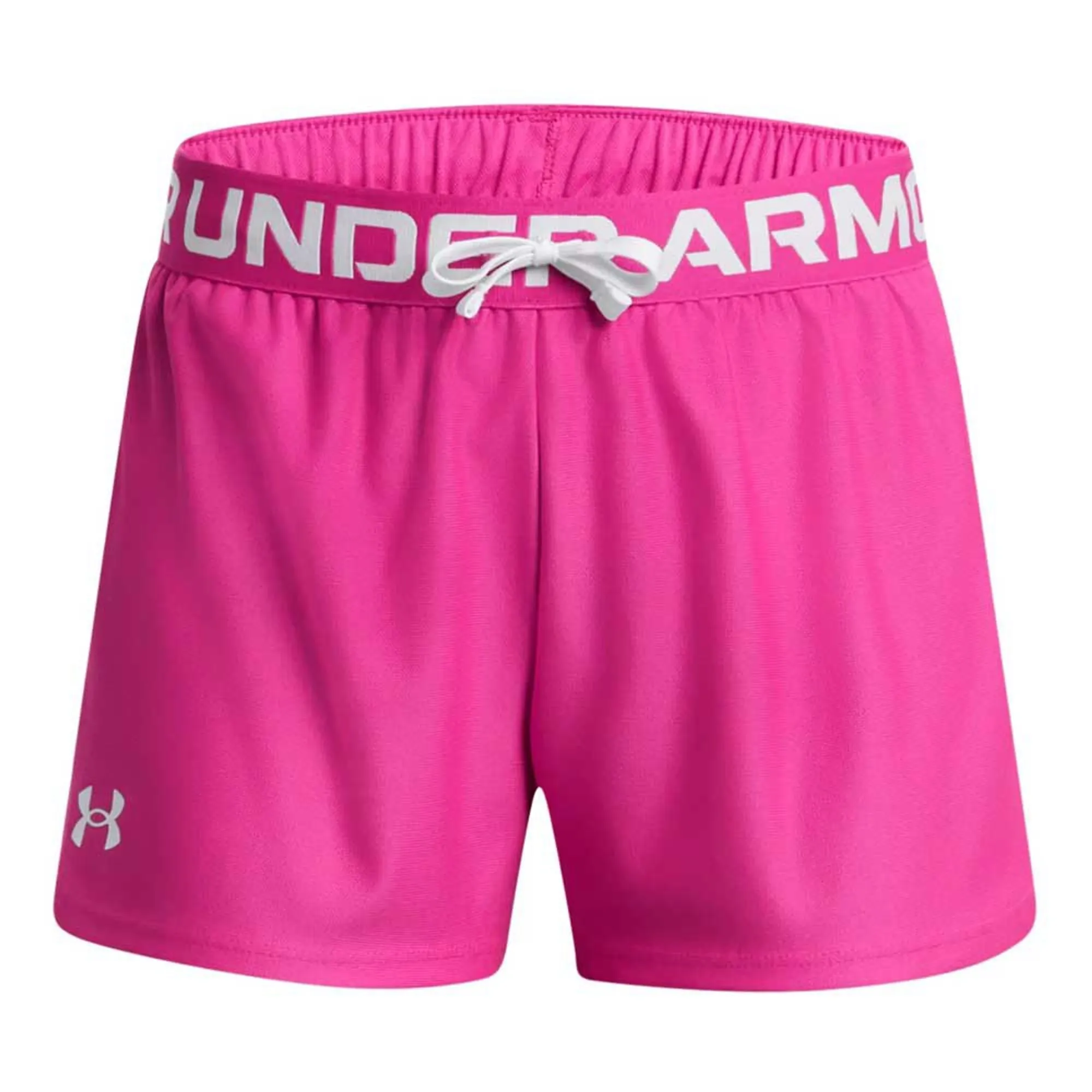 Girls'  Under Armour  Play Up Shorts Rebel Pink / White YLG (59 - 63 in)