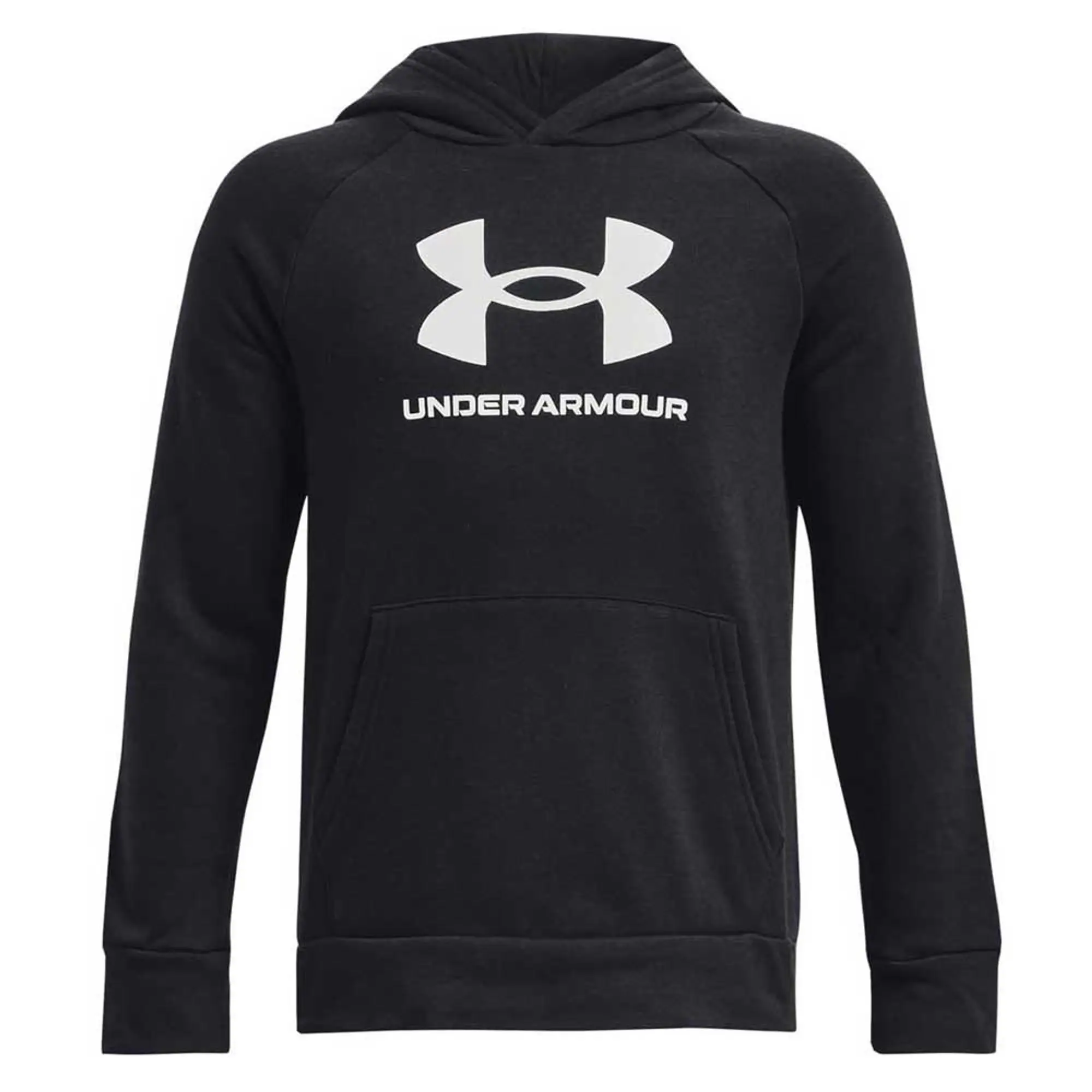 Boys'  Under Armour  Rival Fleece Big Logo Hoodie Black / White YXS (48 - 50 in)
