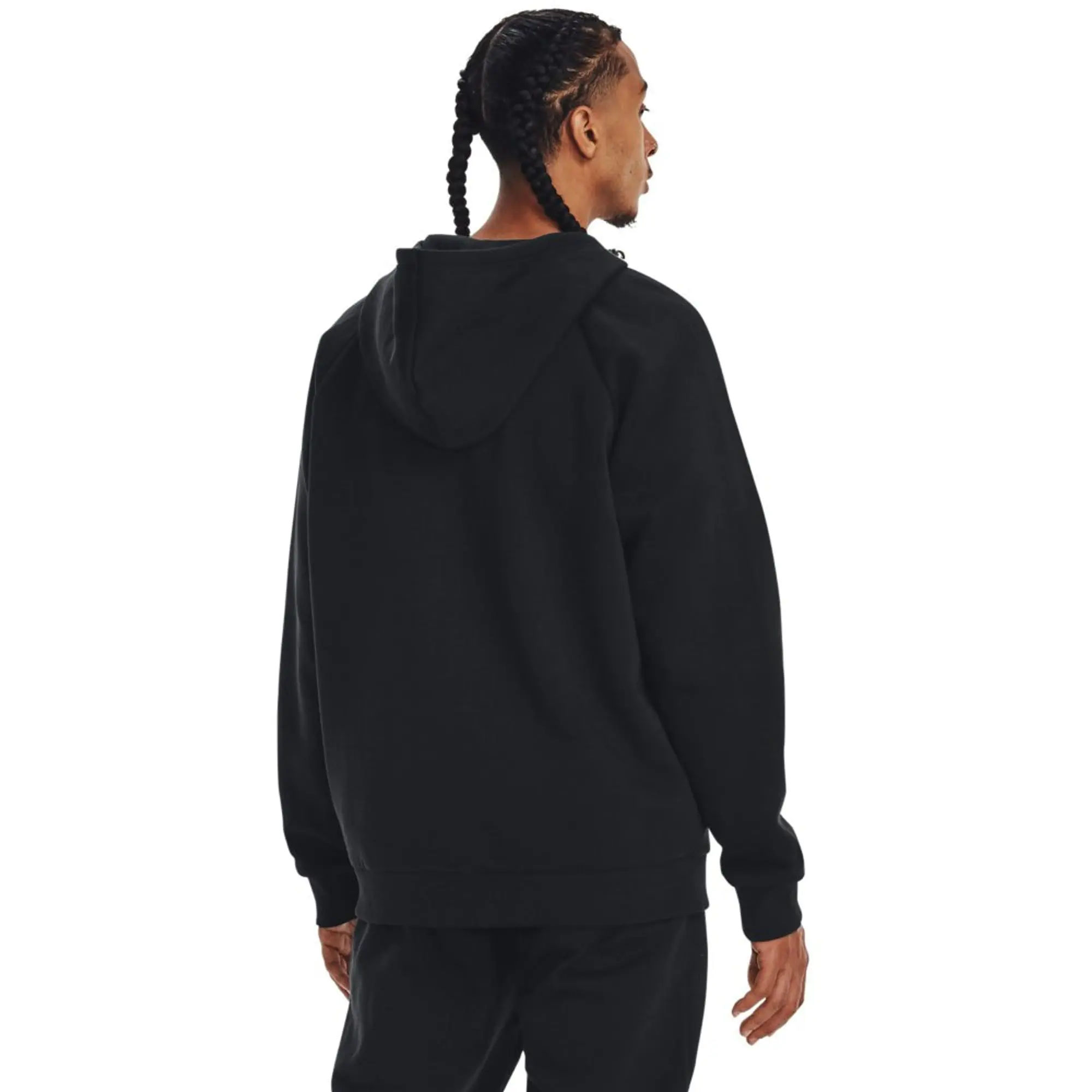 Men's  Under Armour  Rival Fleece Full-Zip Hoodie Black / White XXL