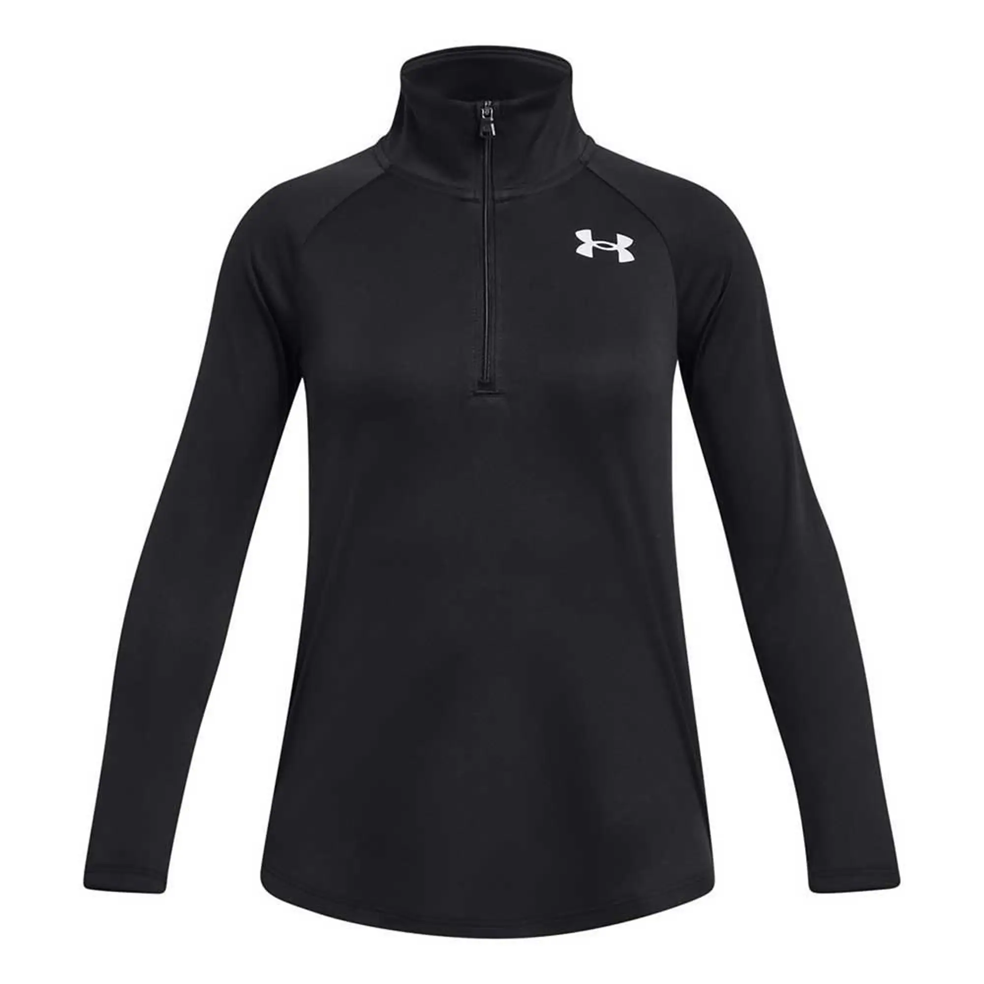 Girls'  Under Armour  Tech™ Graphic ½ Zip Black / Metallic Silver YXS (48 - 50 in)