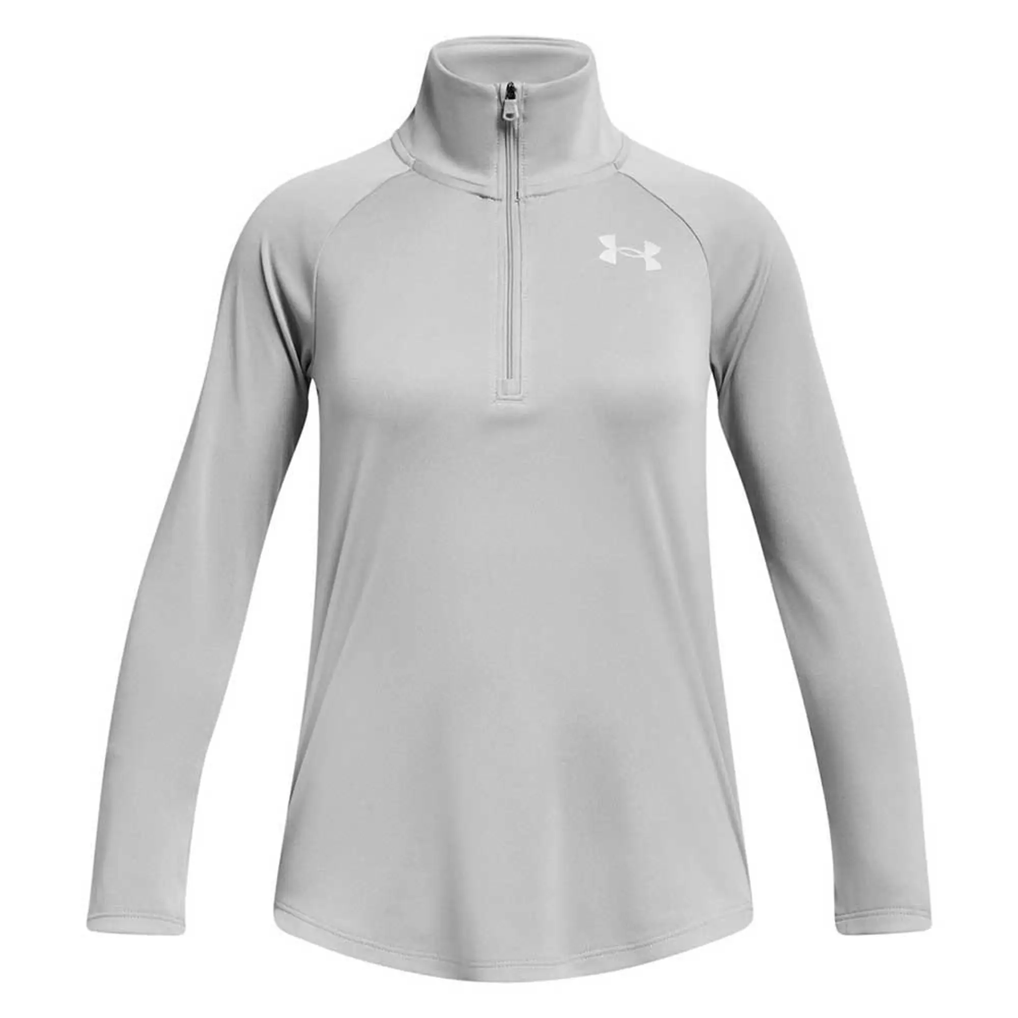 Girls'  Under Armour  Tech™ Graphic ½ Zip Mod Gray Light Heather / Metallic Silver YSM (50 - 54 in)