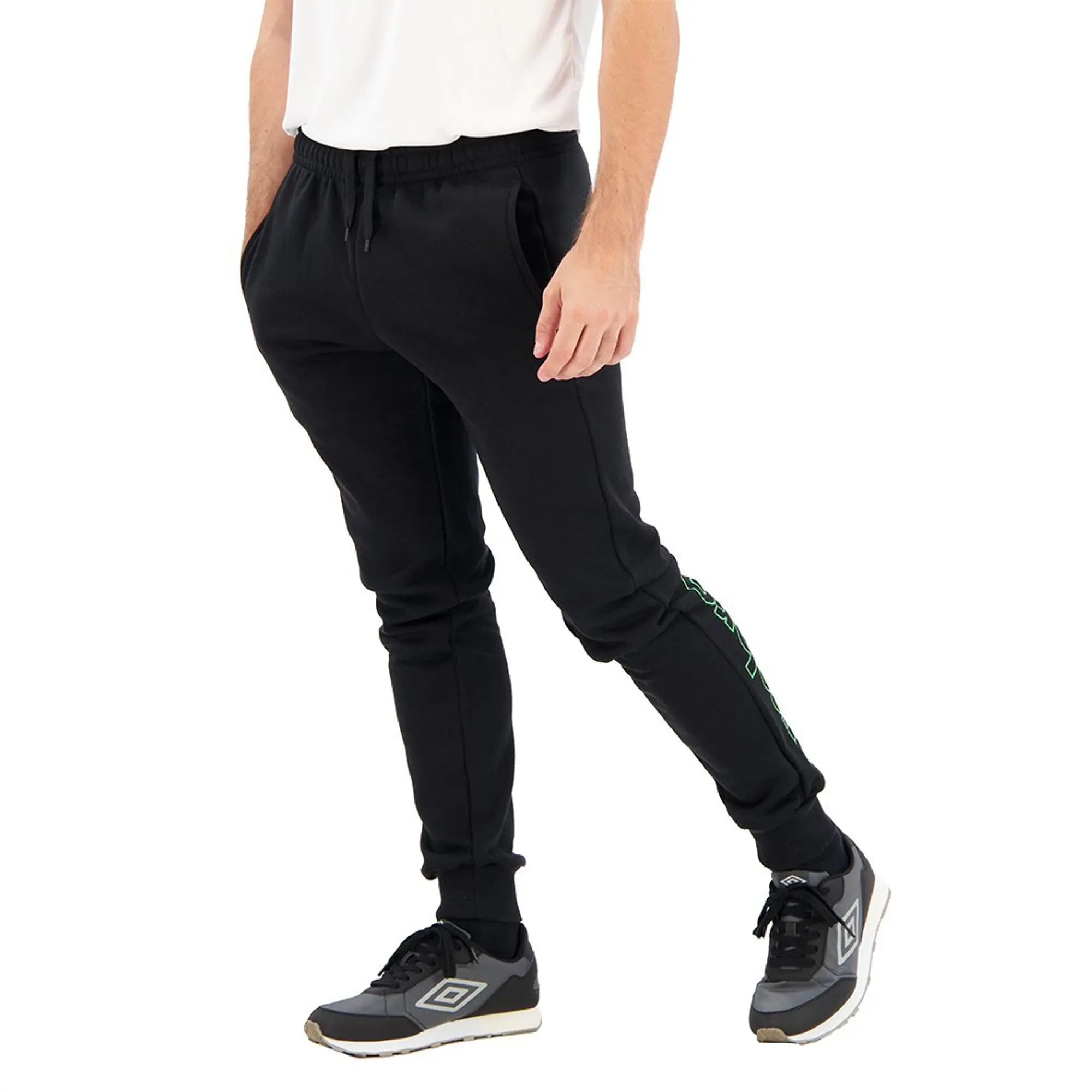 Umbro Linear Logo Graphic Joggers  - Black