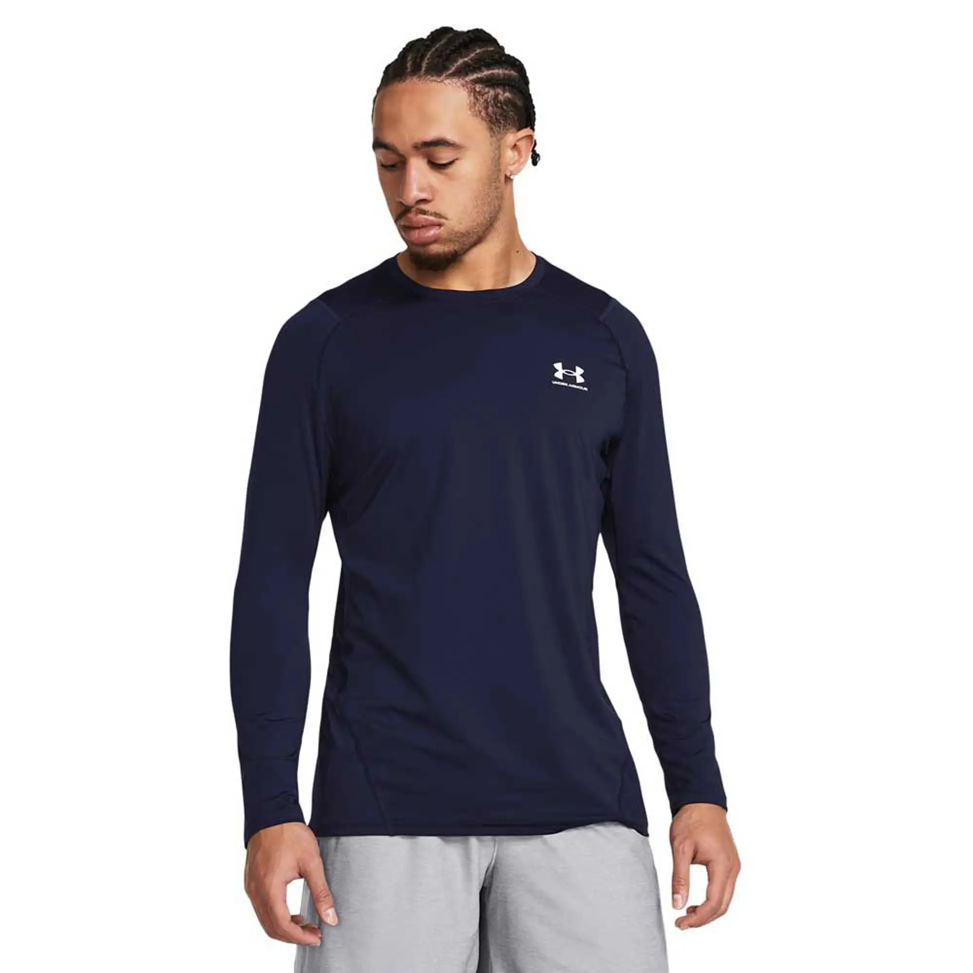 Under Armour Hg Armour Fitted Long Sleeve T-shirt  - Blue