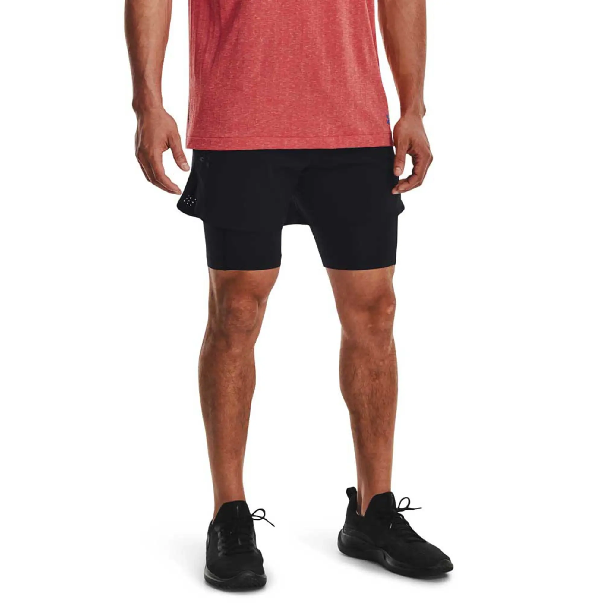 Men's  Under Armour  Vanish Elite 2-in-1 Shorts Black / Black XXL