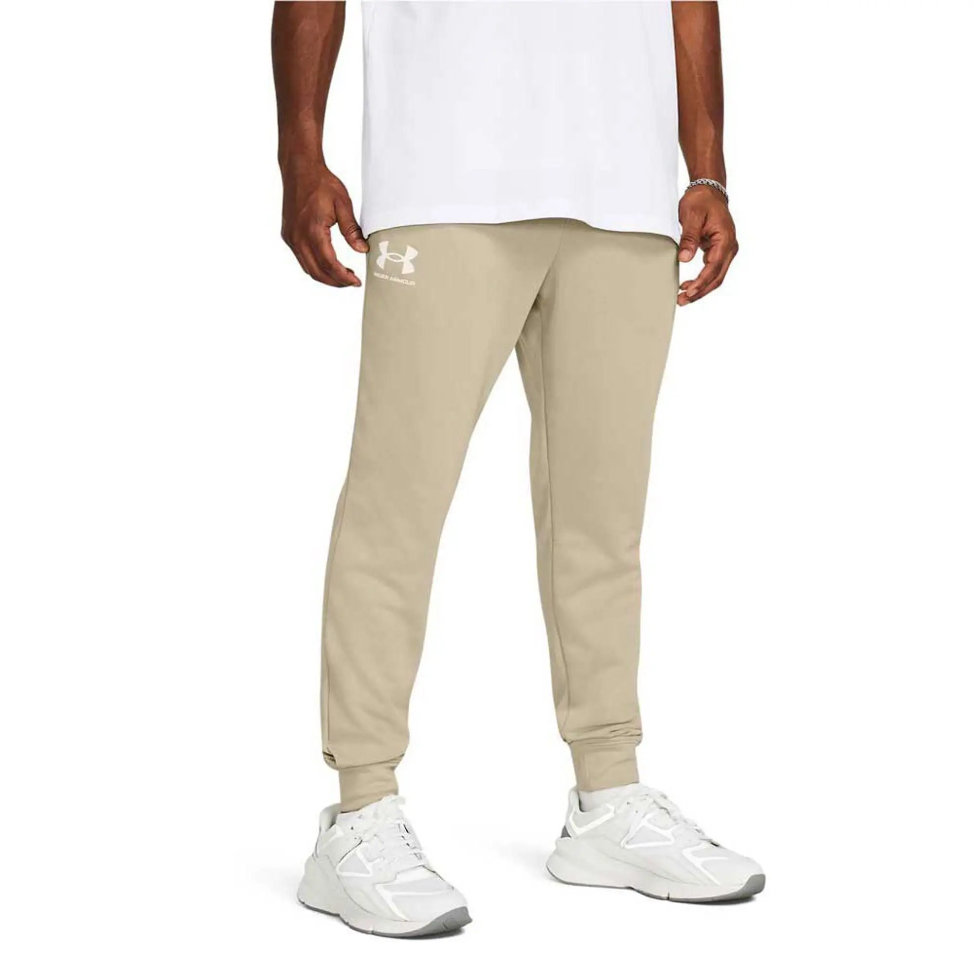 Men's  Under Armour  Rival Terry Joggers Khaki Base / Onyx White L