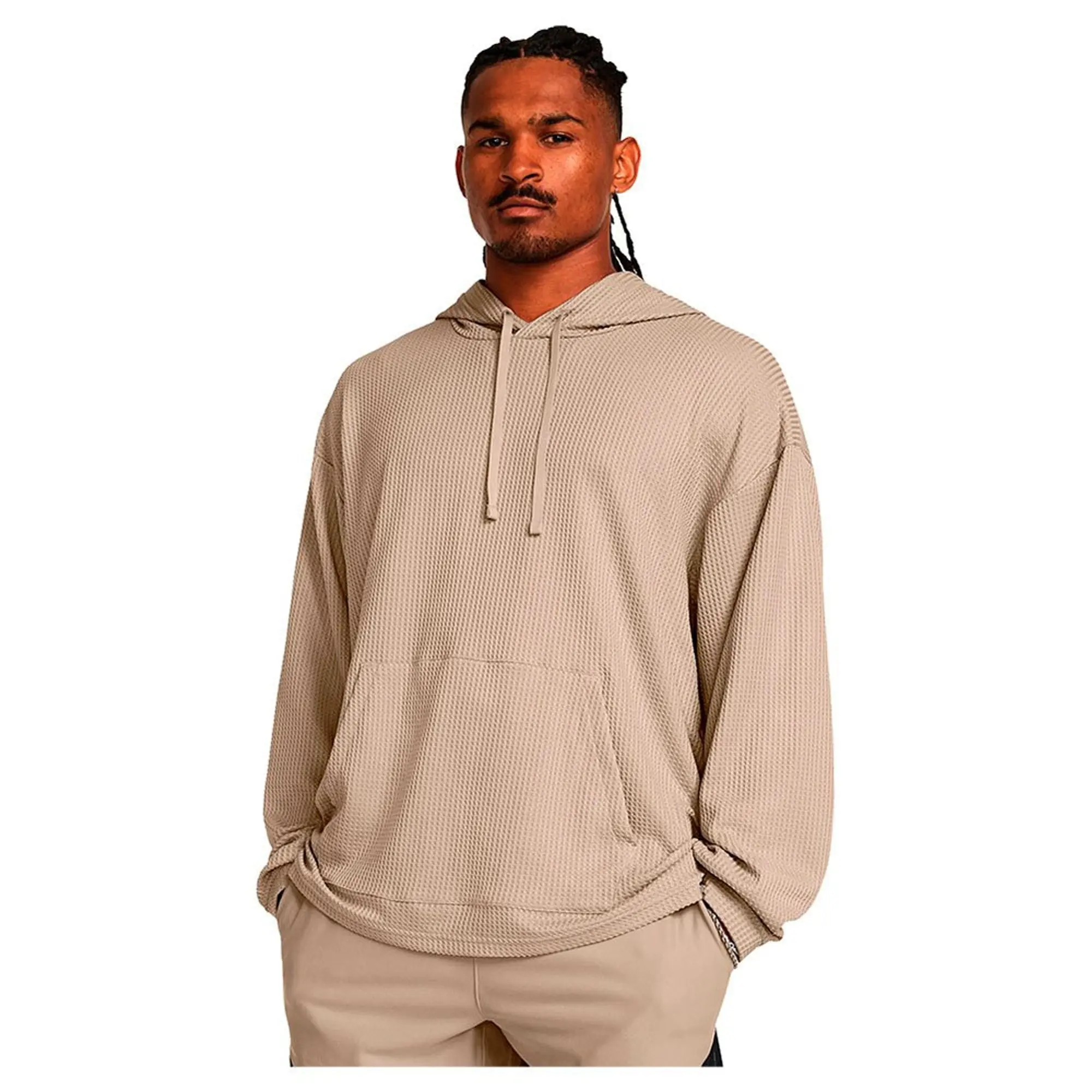 Under Armour Rival Waffle Hoodie  - Beige