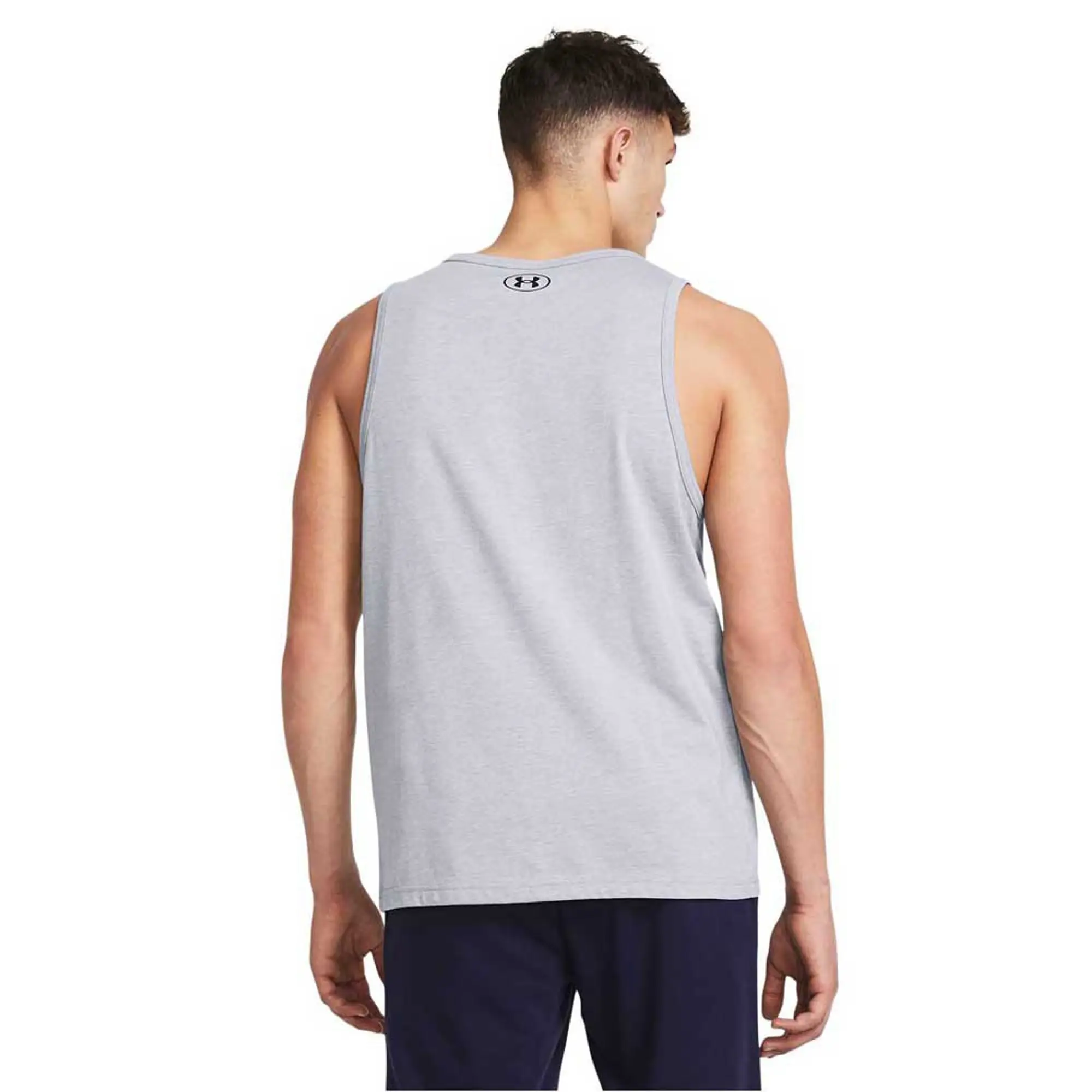 Men's  Under Armour  Logo Tank Steel Light Heather / Black XXL