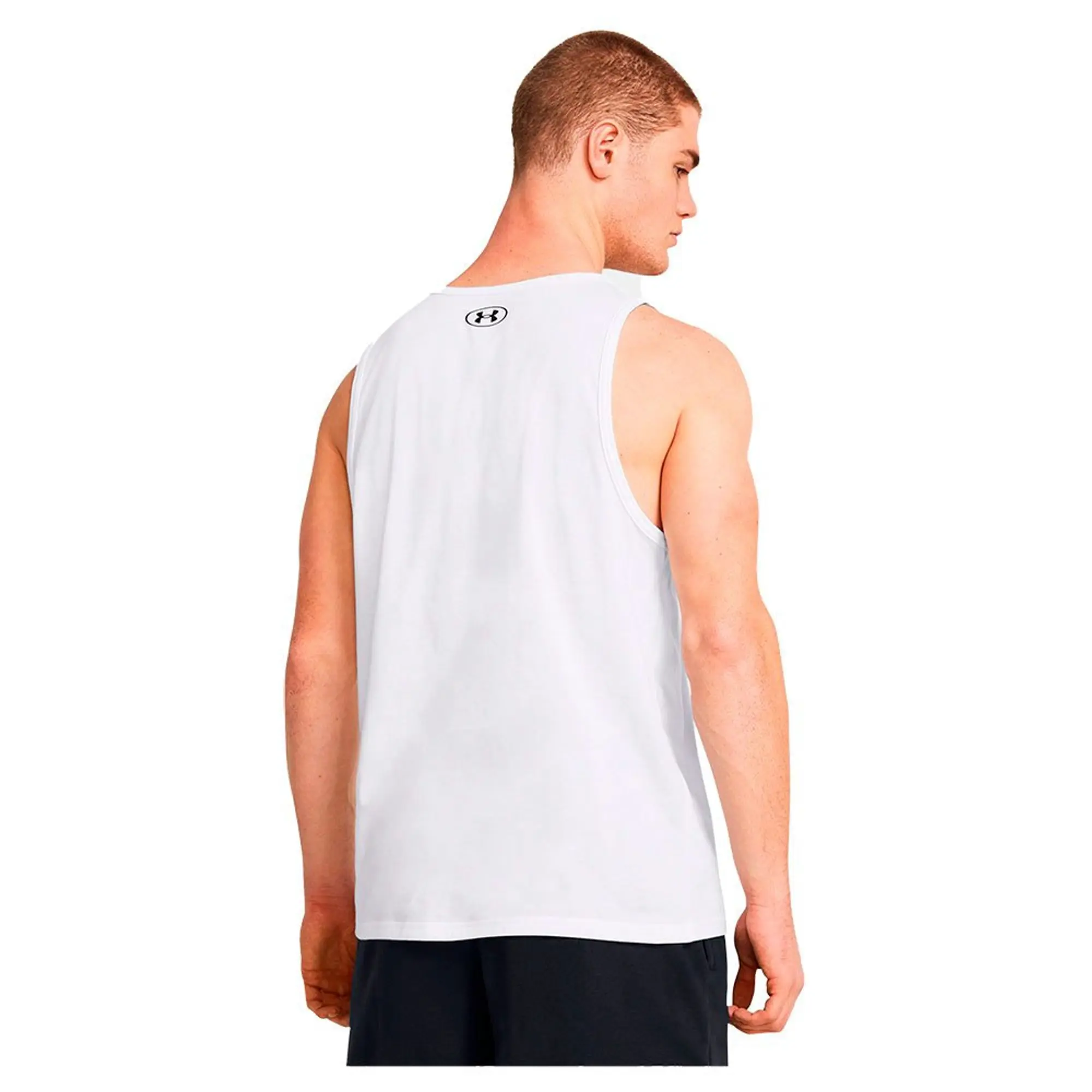 Men's  Under Armour  Logo Tank White / Black XXL