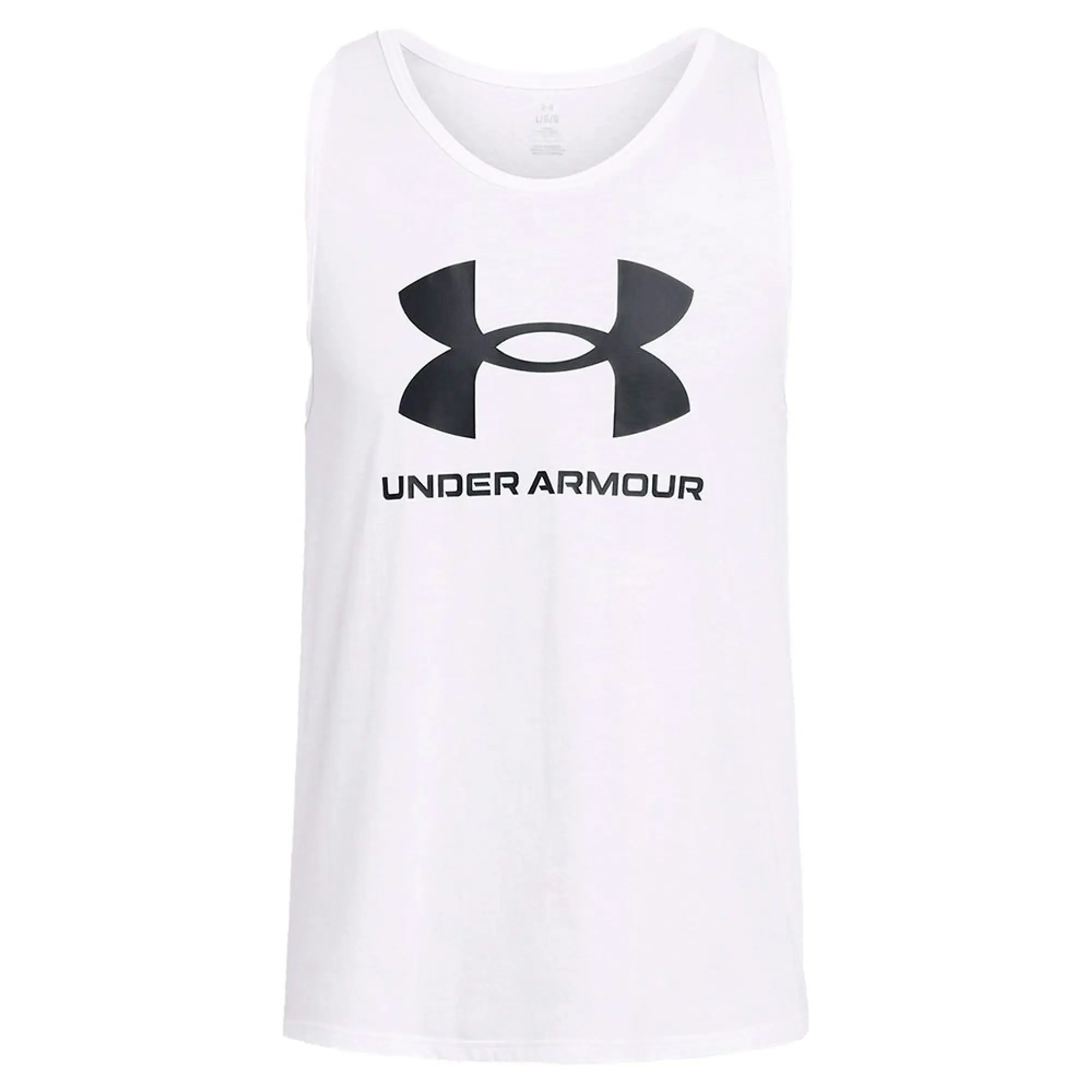 Men's  Under Armour  Logo Tank White / Black XXL