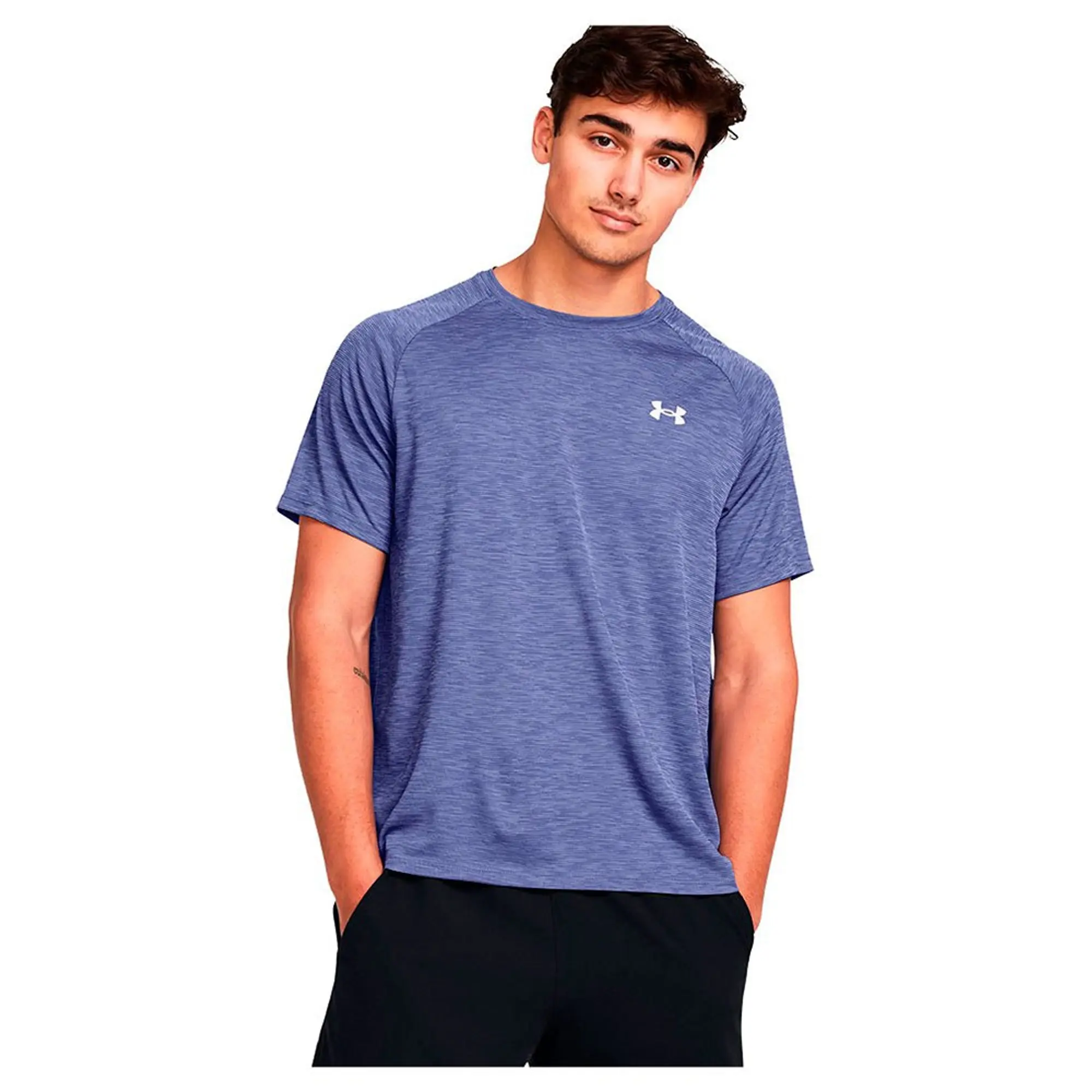 Under Armour UA Tech Textured Short Sleeved T-Shirt - Purple - Size 2XL - Purple