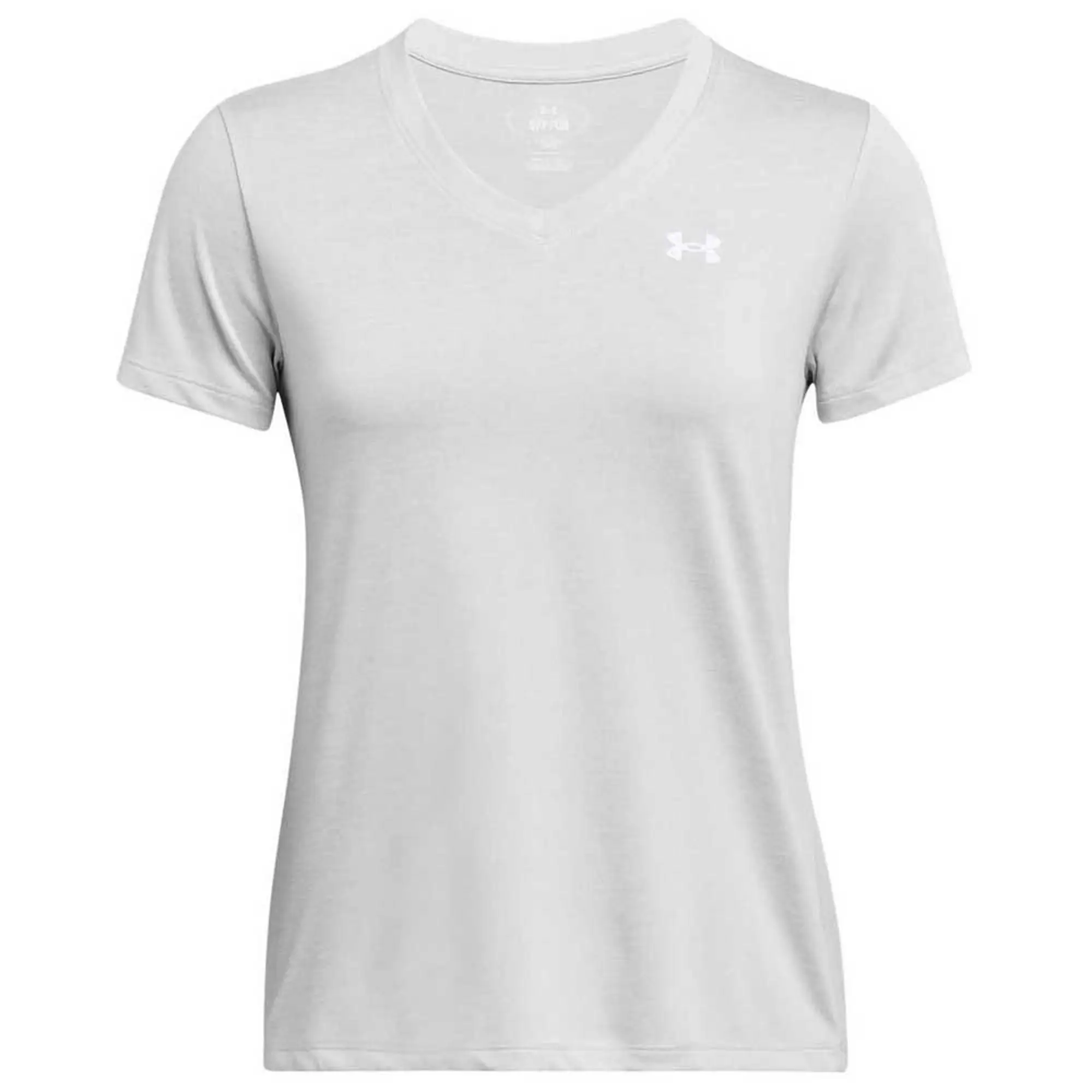 Women's  Under Armour  Tech™ Twist V-Neck Short Sleeve Halo Gray / White XXL