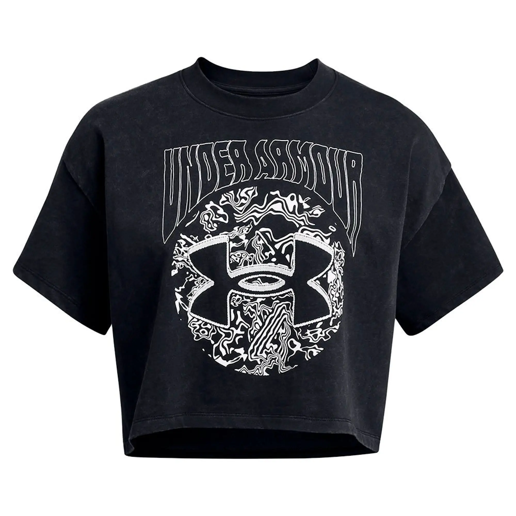 Under Armour Heavyweight Dusk To Dawn Crop Short Sleeve T-shirt  - Black
