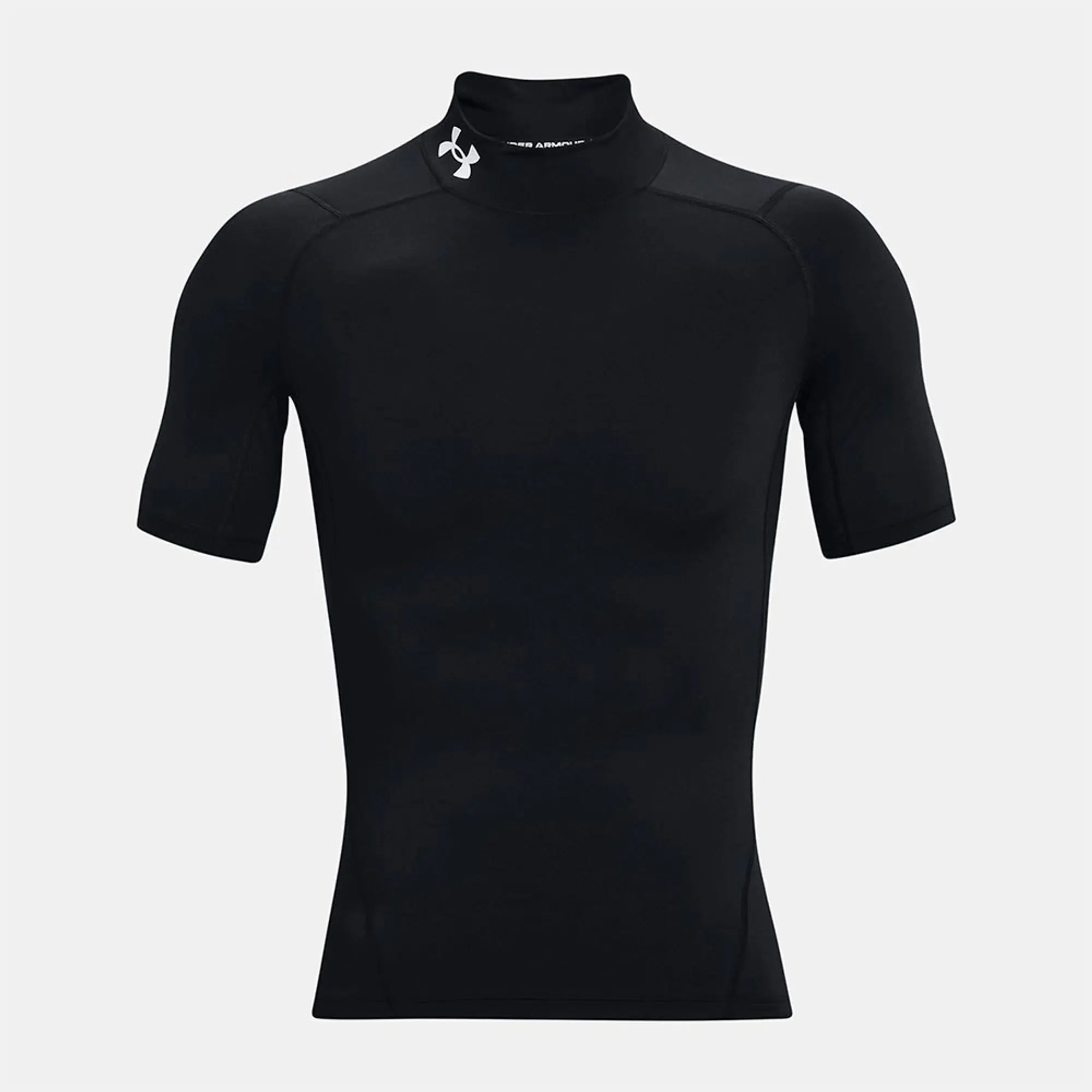 Under Armour Men's HeatGear® Compression Mock Short Sleeve Black / White XXL