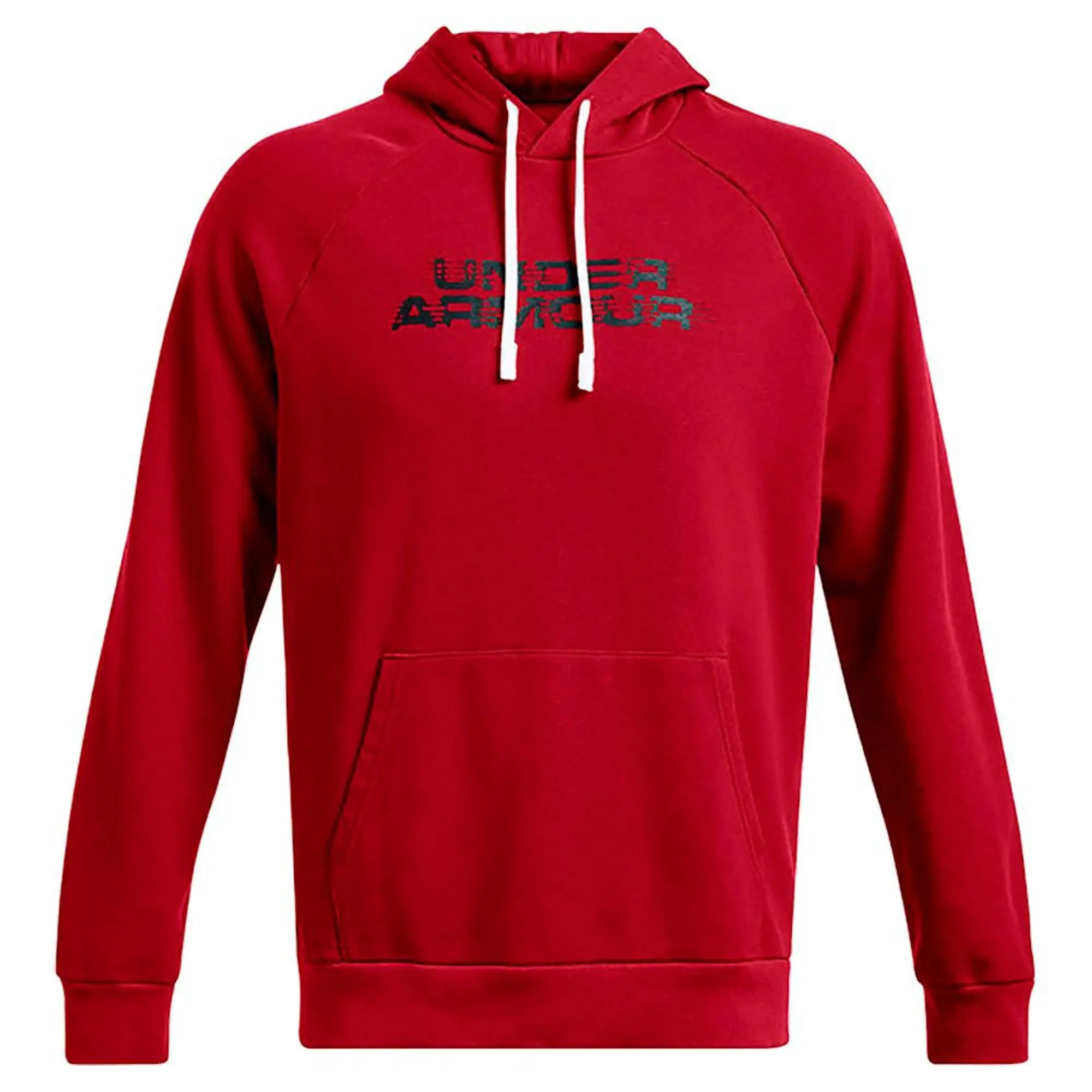 Men's  Under Armour  Rival Fleece Textured Glitch Hoodie Cardinal / Black S