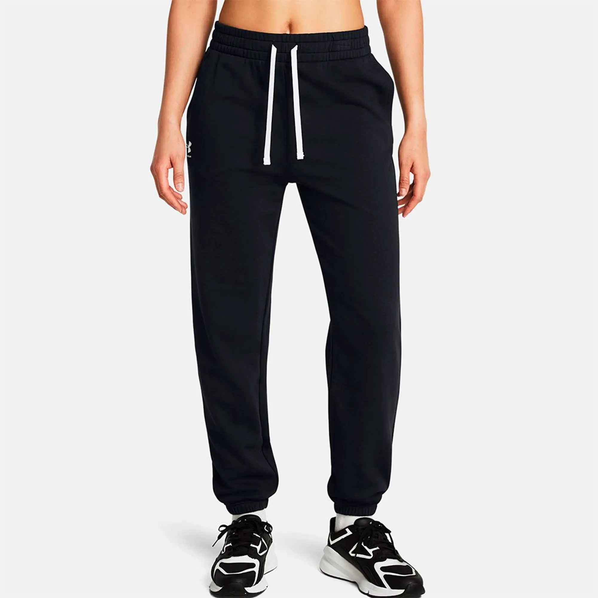 Women's  Under Armour  Rival Terry Joggers Black / Black / White S