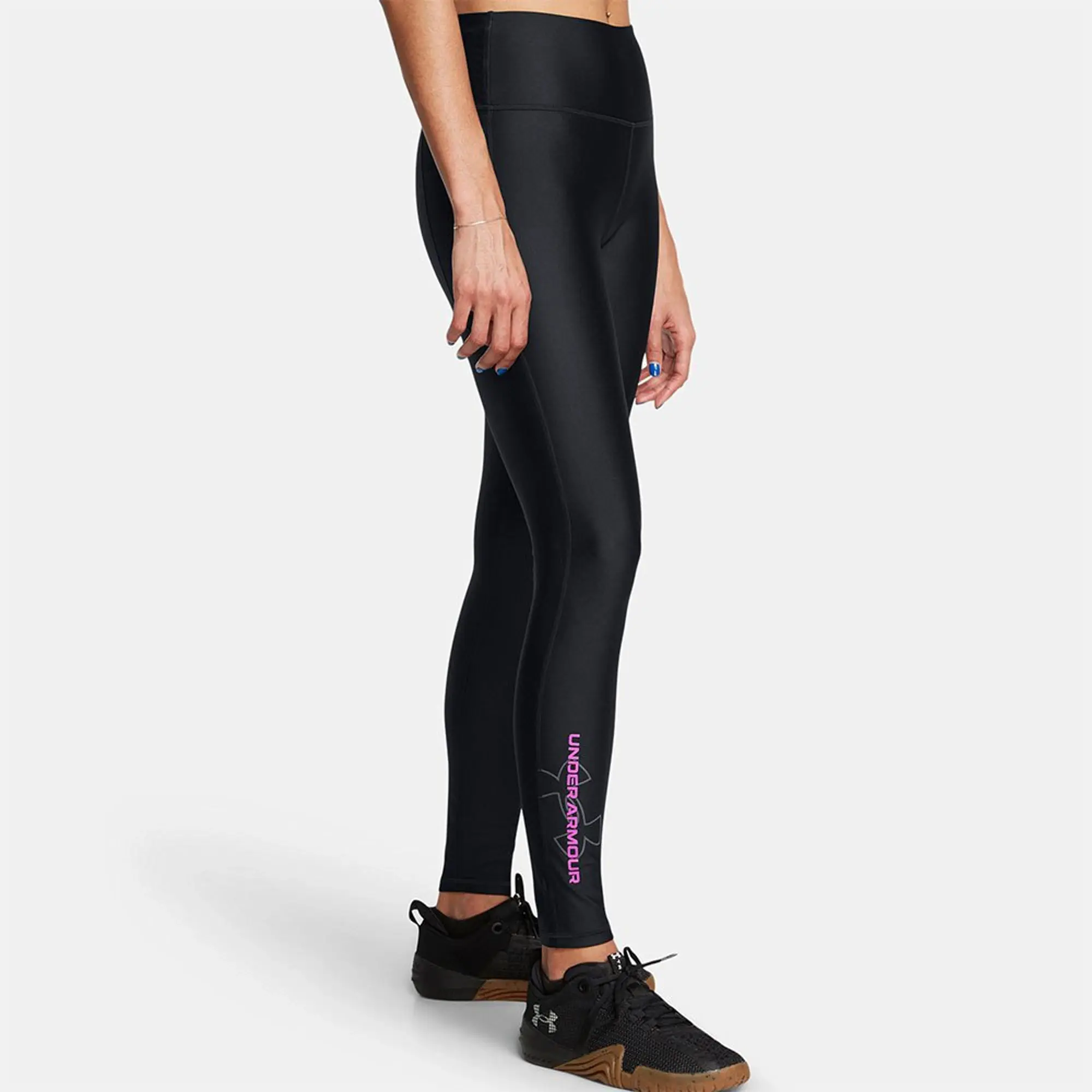 Women's  Under Armour  Tech™ Branded Leggings Black / Vivid Magenta / Castlerock XS