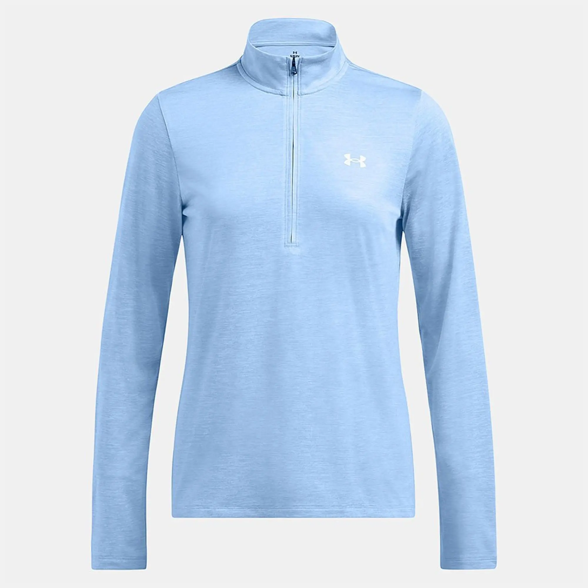 Under Armour Womens Tech Twist Half Zip T-Shirt - Blue - Size S - Blue