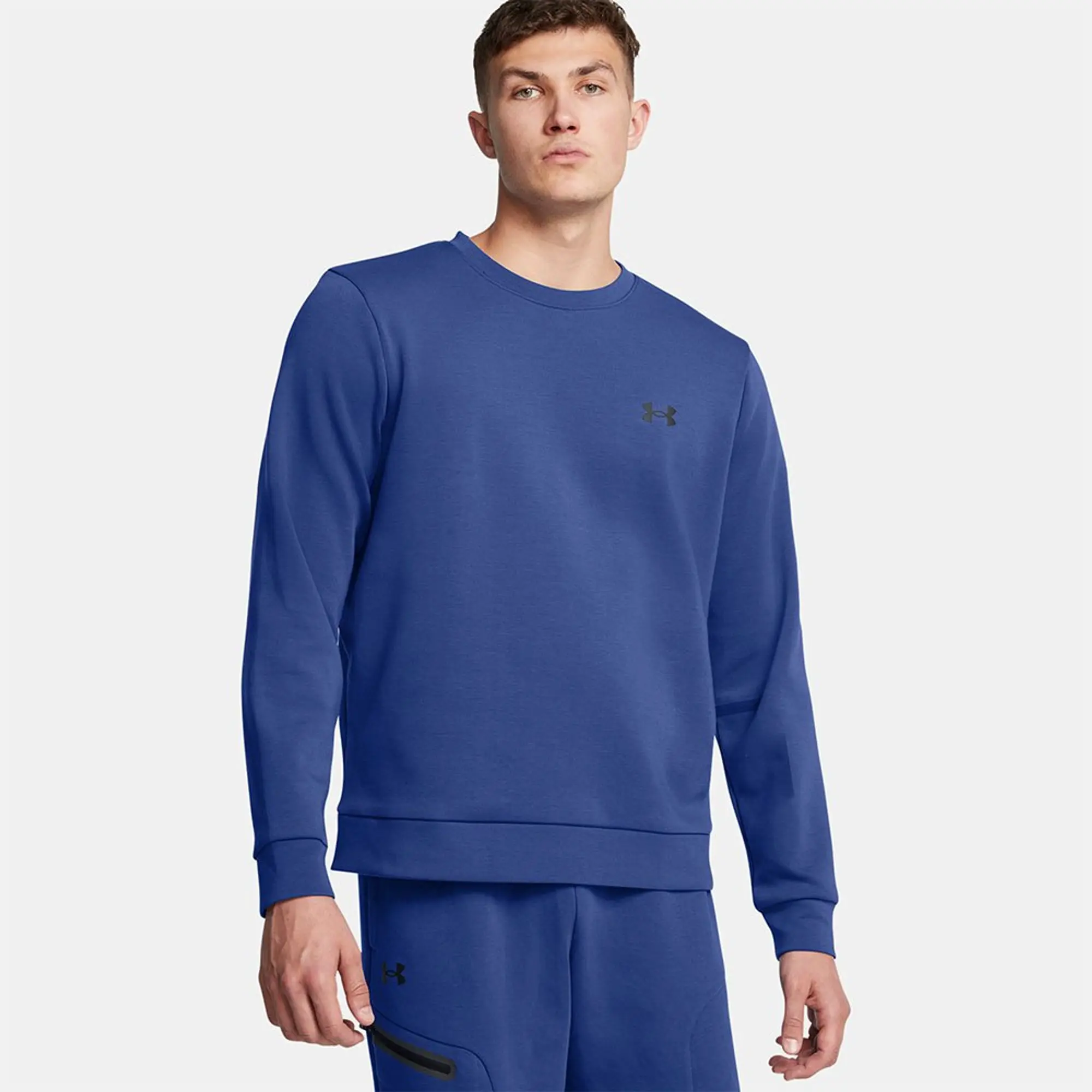 Men's  Under Armour  Unstoppable Fleece Crew Tech Blue / Black XXL