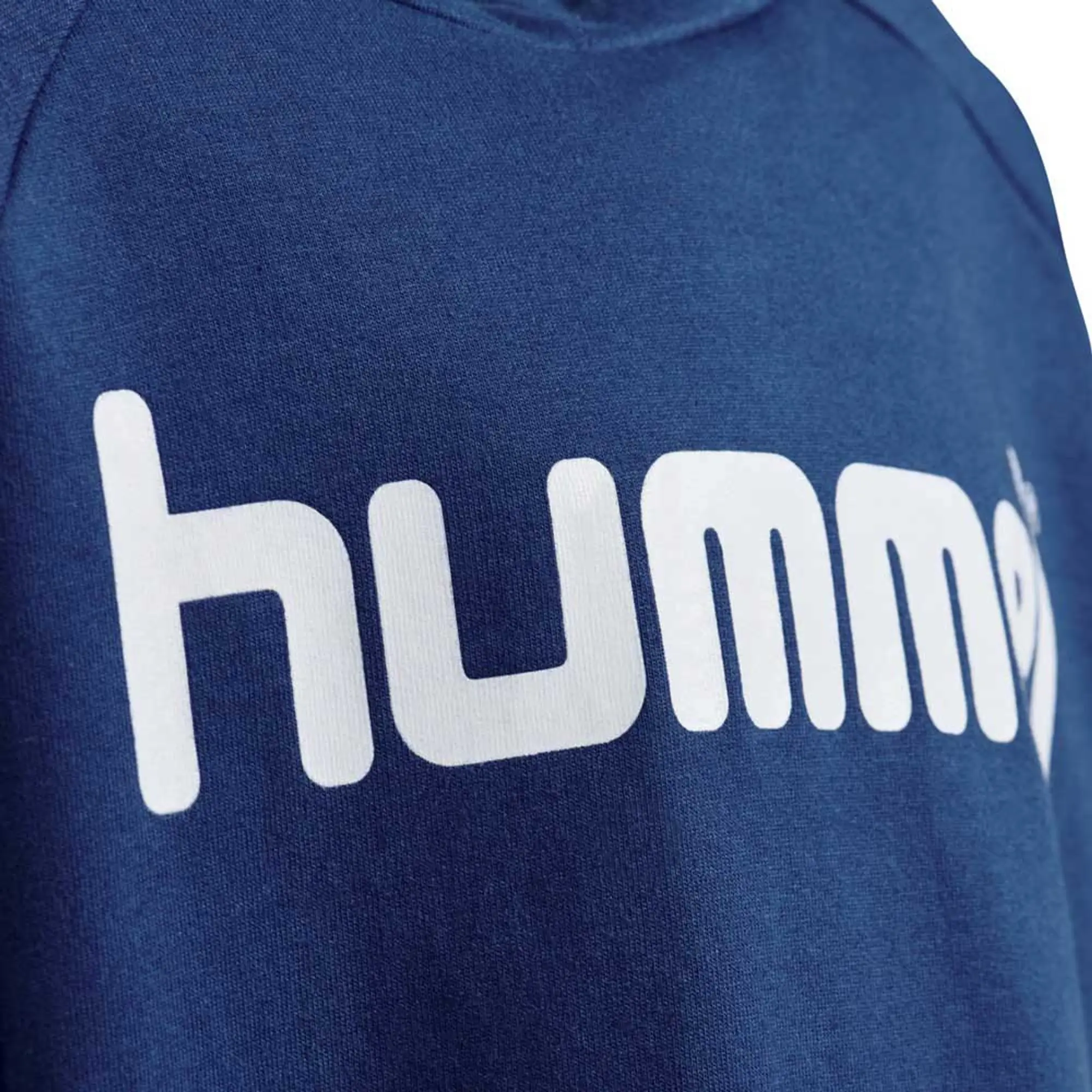 Hummel Go Cotton Logo Hoodie - ['Blue']