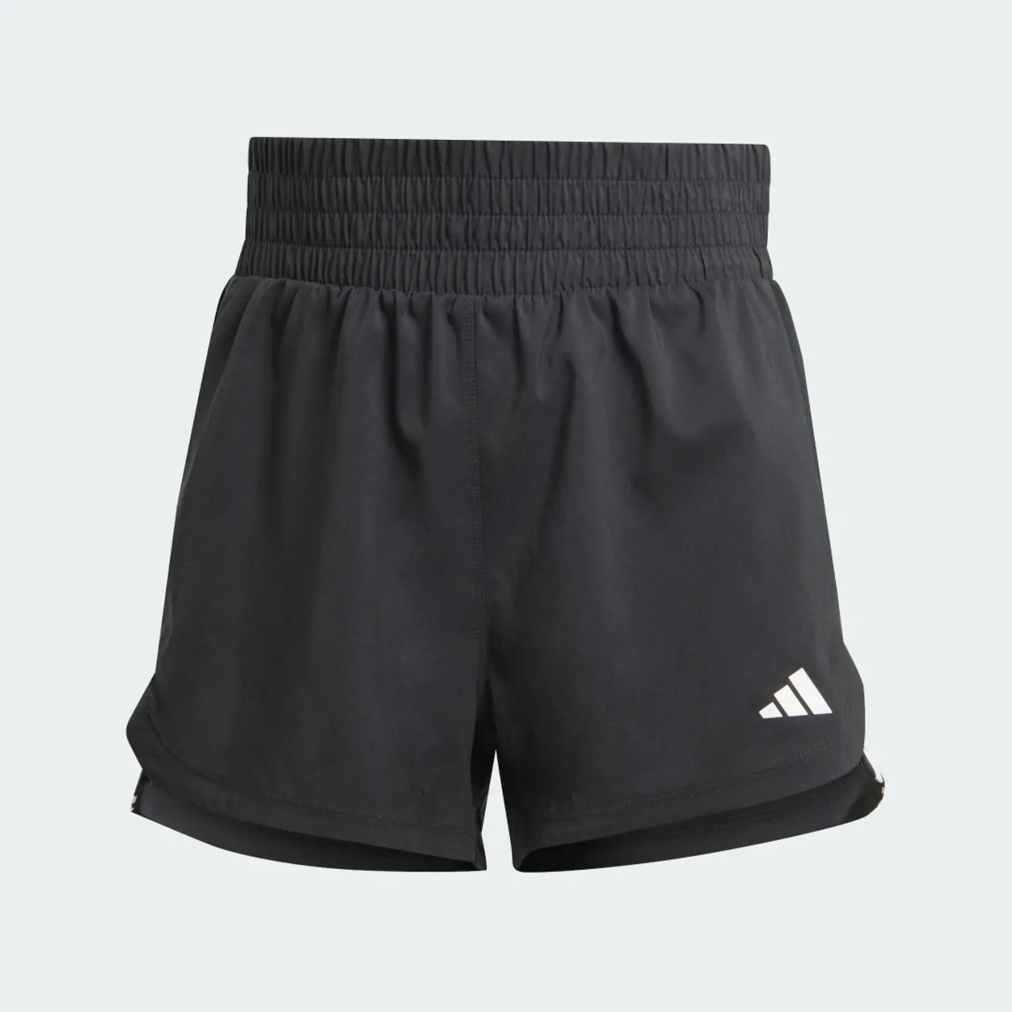 adidas Women Pacer Training 3 Stripes Woven High Rise Shorts