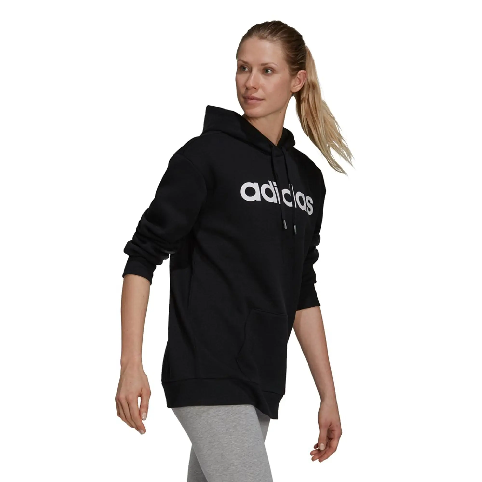 adidas  W LIN OV FL HD  women's Sweatshirt in Black
