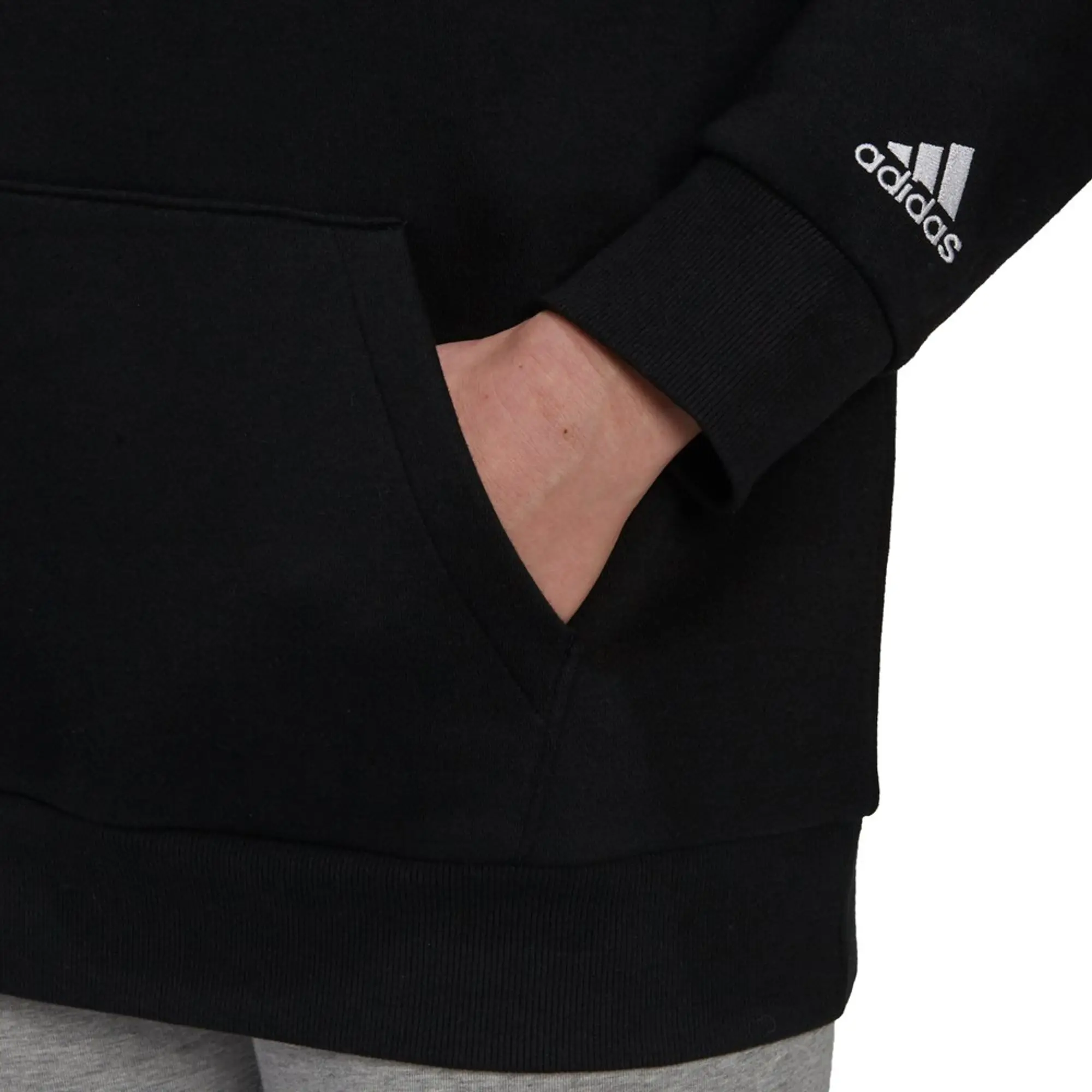 adidas  W LIN OV FL HD  women's Sweatshirt in Black