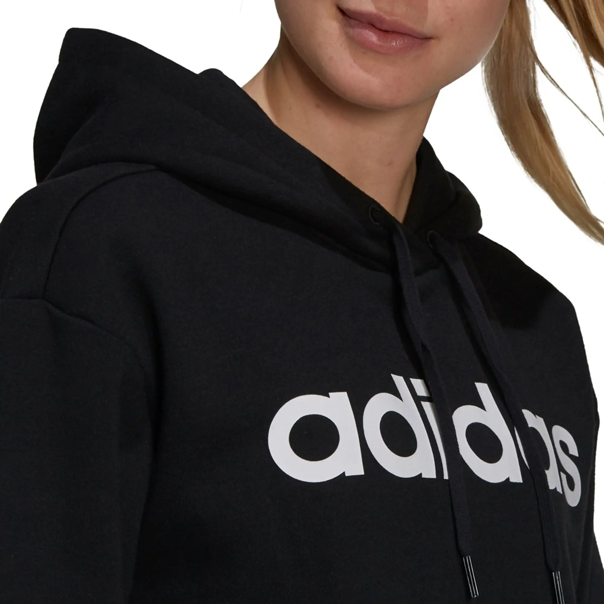 adidas  W LIN OV FL HD  women's Sweatshirt in Black