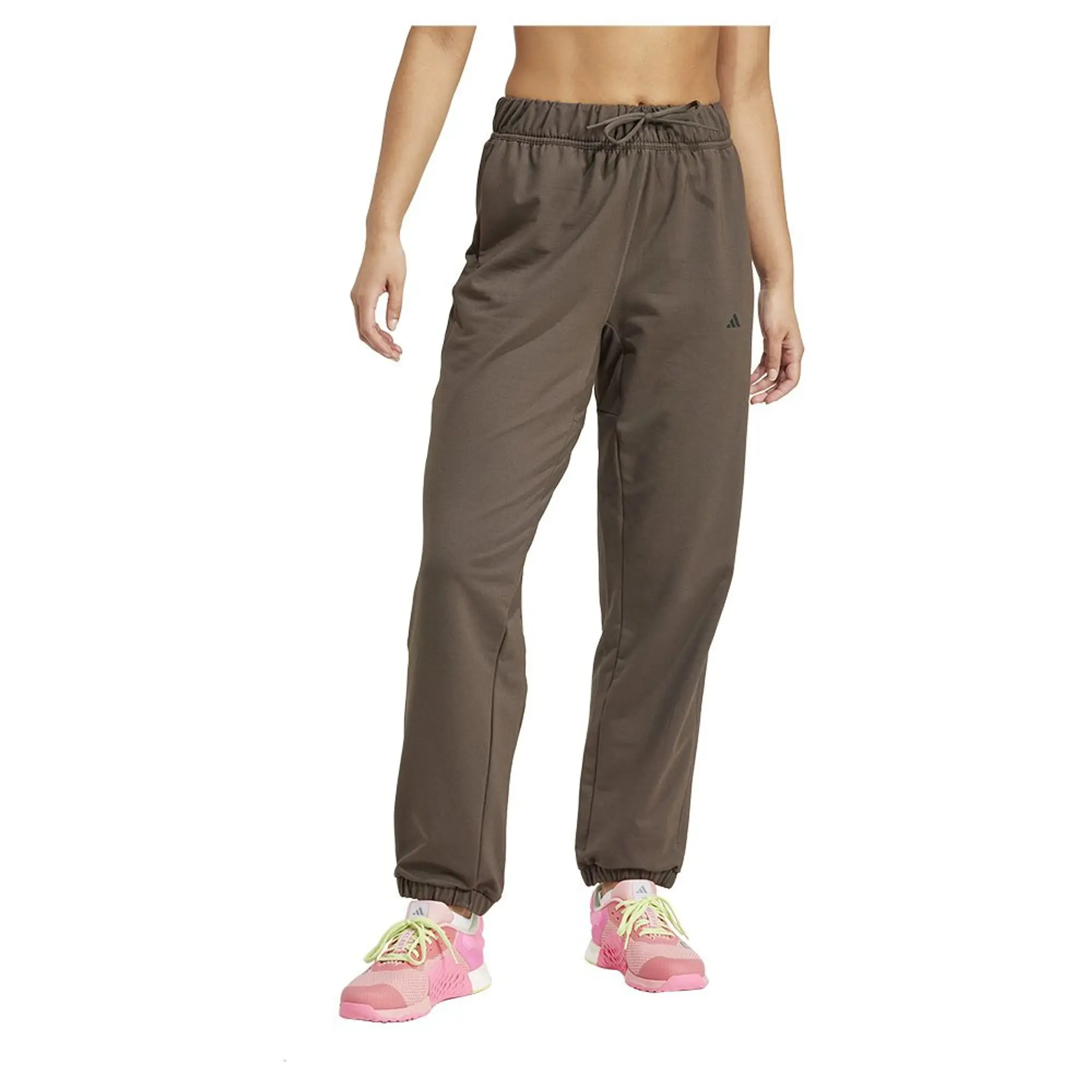 Adidas Power Loose Fit French Terry Joggers  - Brown