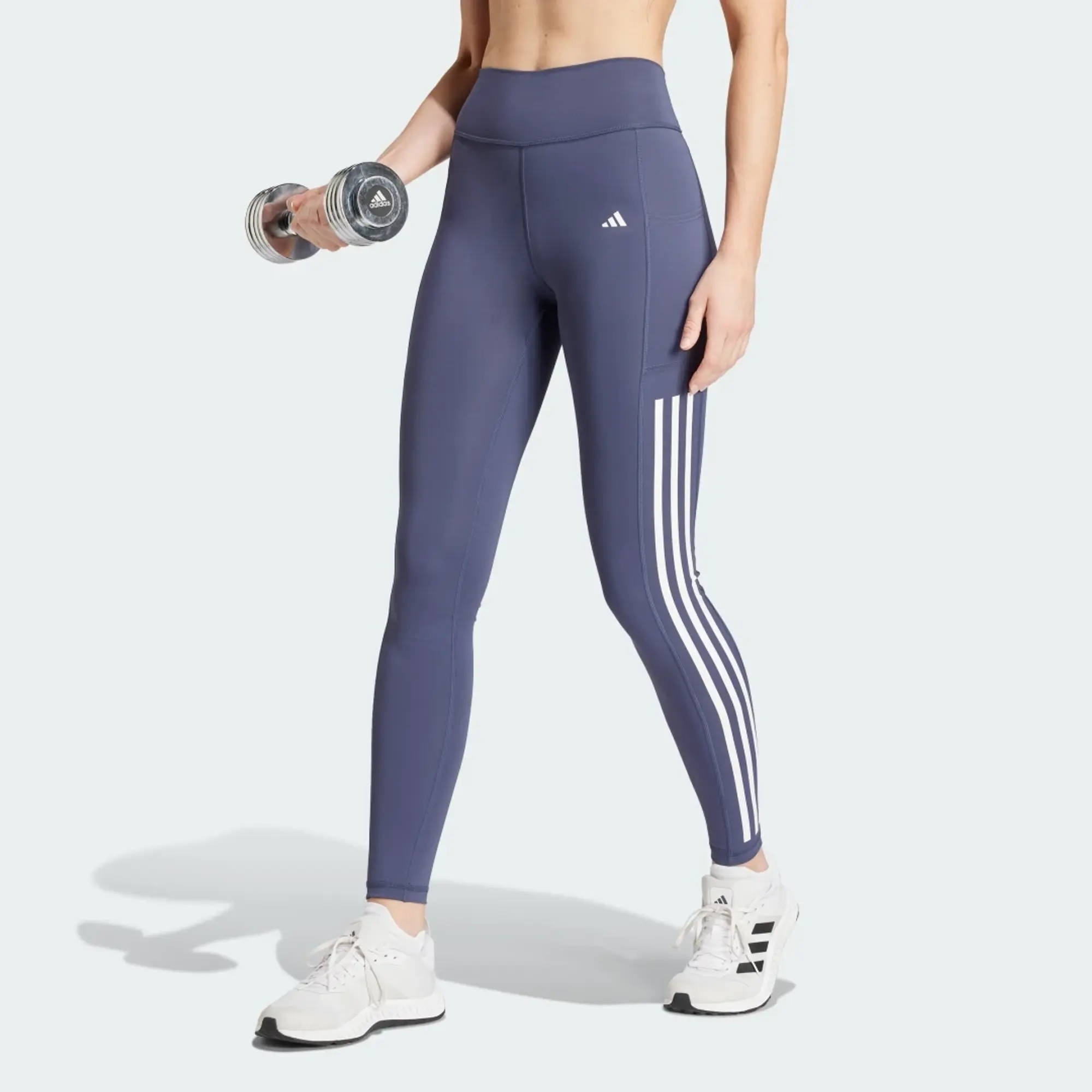 adidas Women Optime 3 Stripes Full Length Leggings