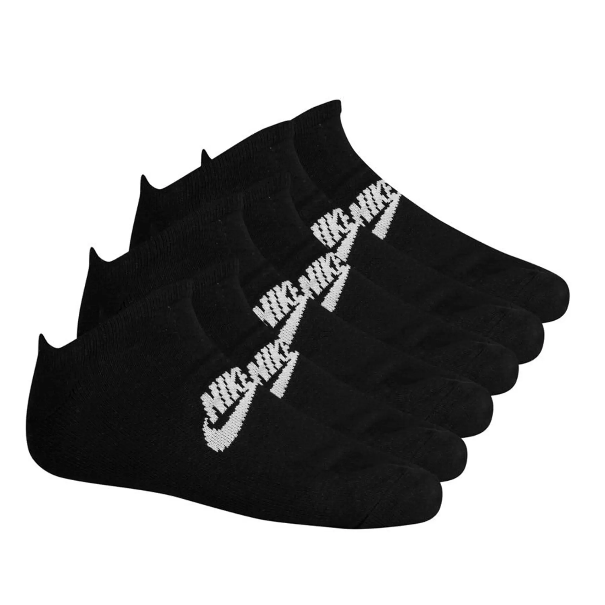Nike Sportswear Everyday Essential No Show Socks 3-Pack Black/ White L