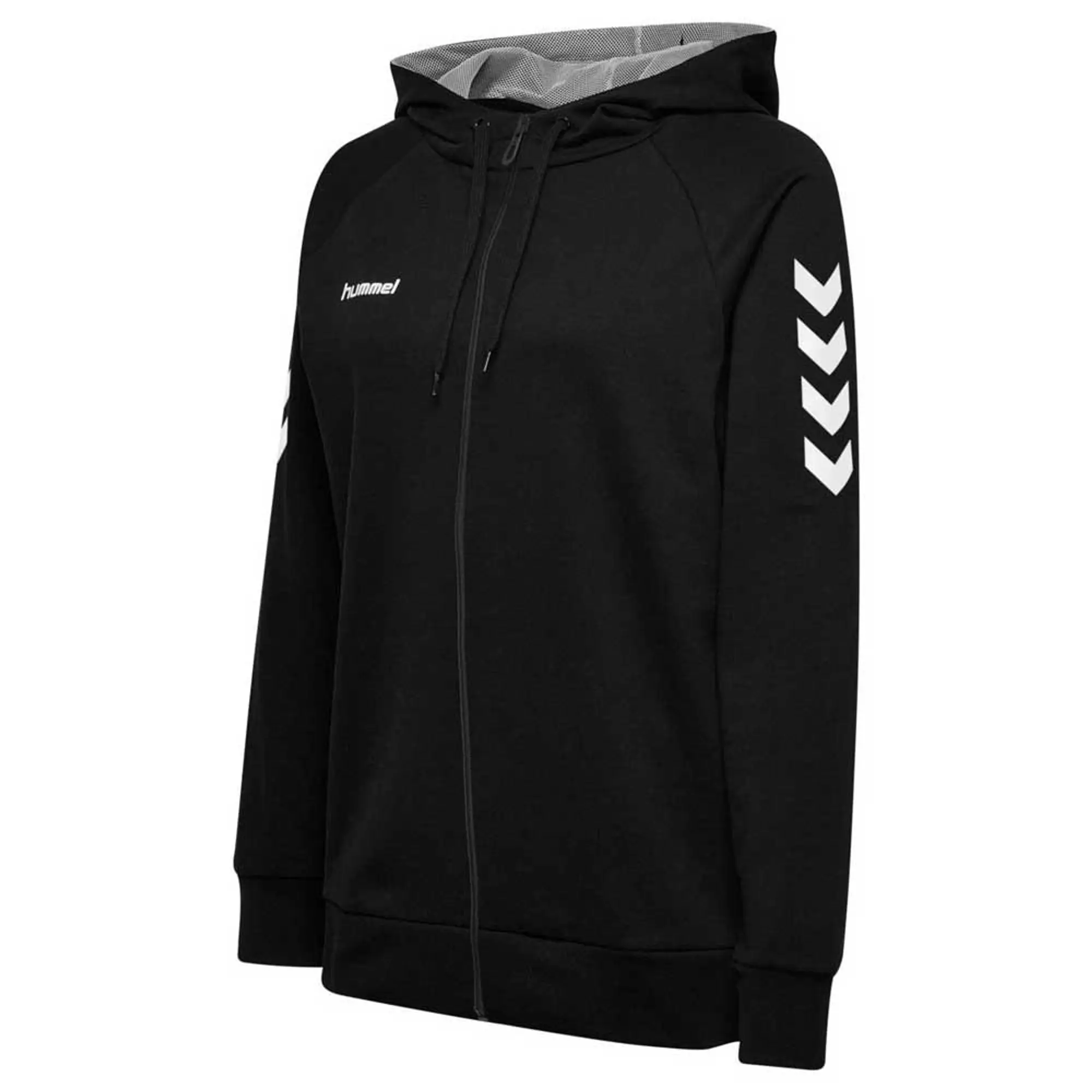 Hummel Go Cotton Hoodie Fz - ['Black']