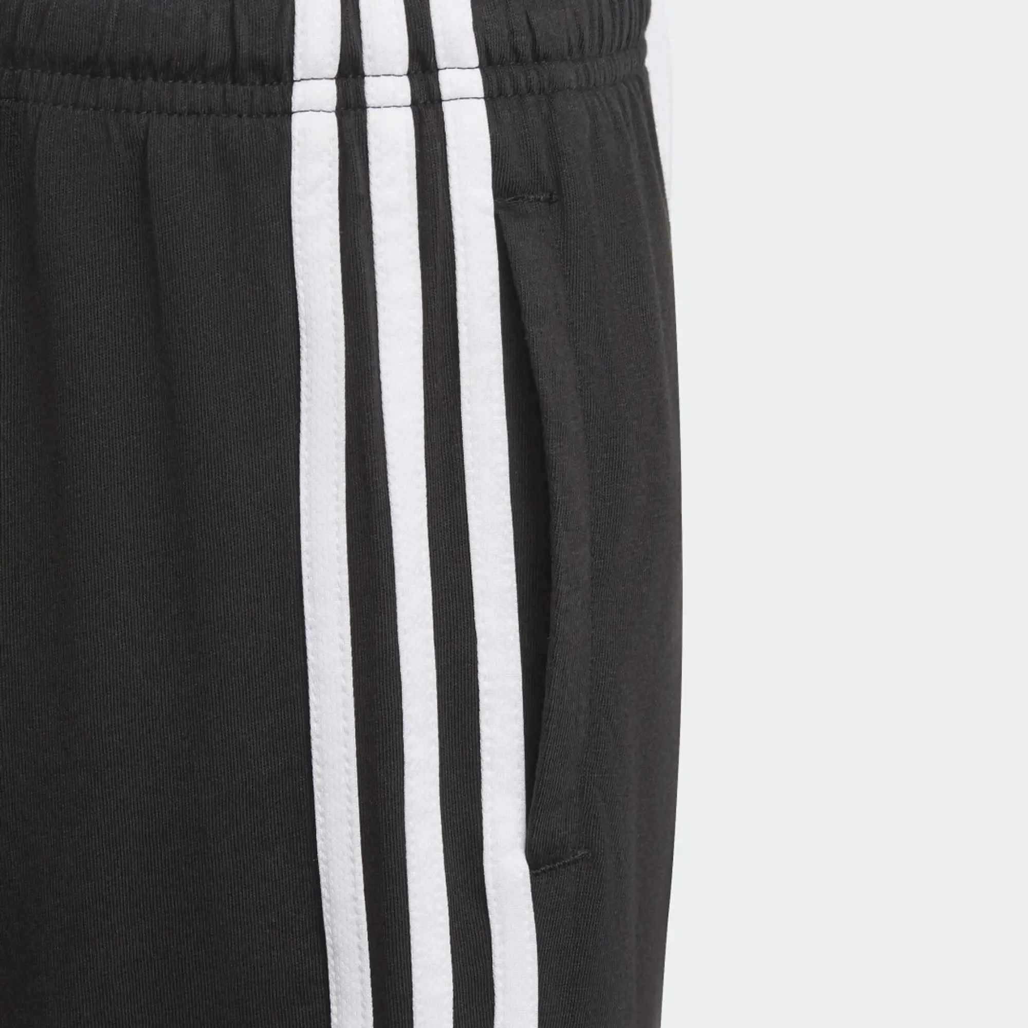 adidas Kids' Stripe Cotton Shorts, Black