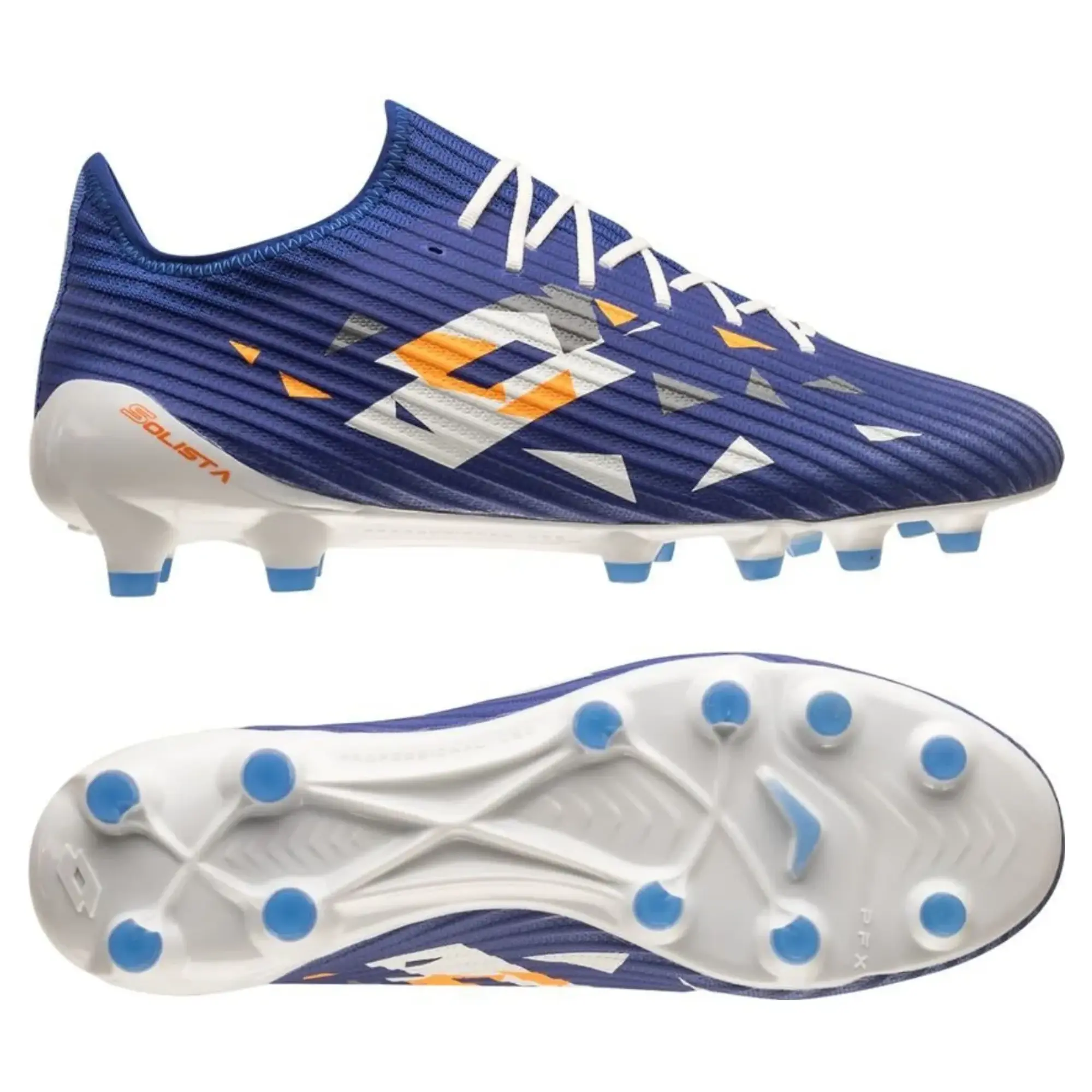 Lotto Solista 200 Iv Fg - Amparo Blue/All White/Orange Beat - ['Blue']