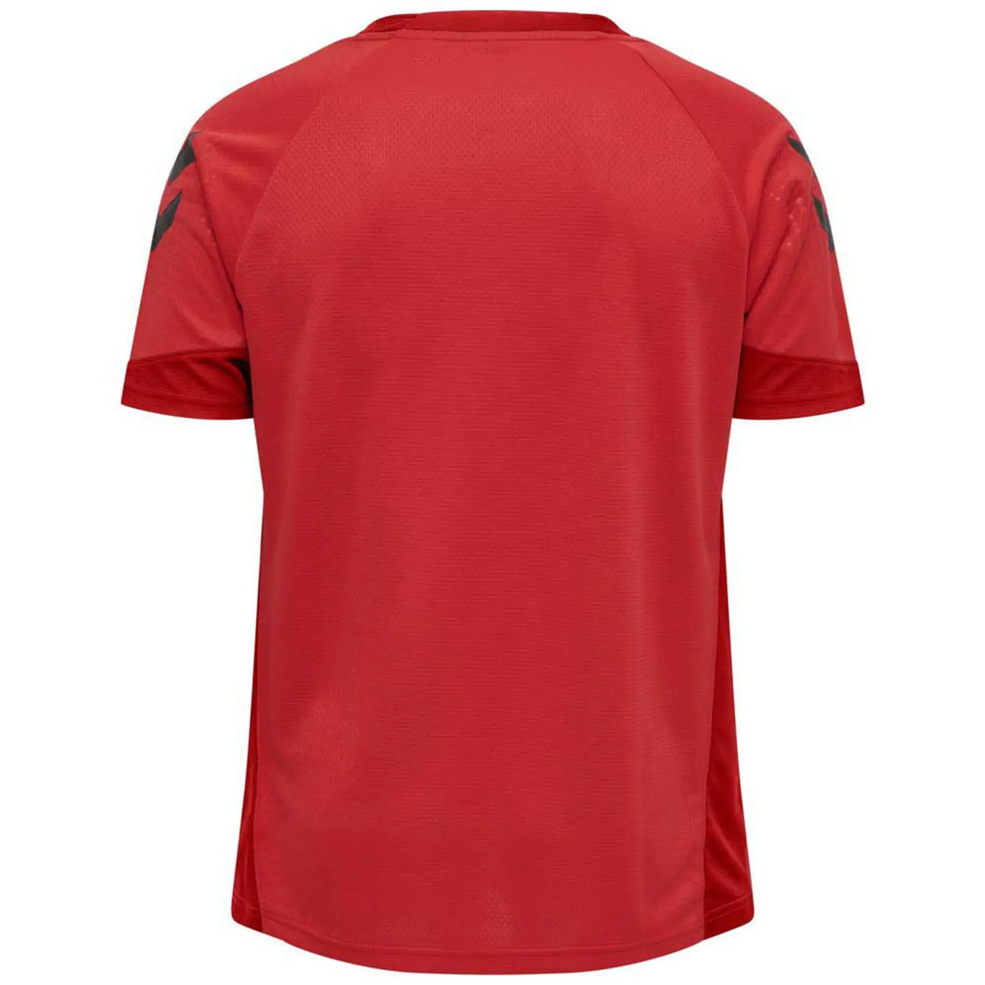 Hummel Lead Poly Short Sleeve T-shirt  - Red
