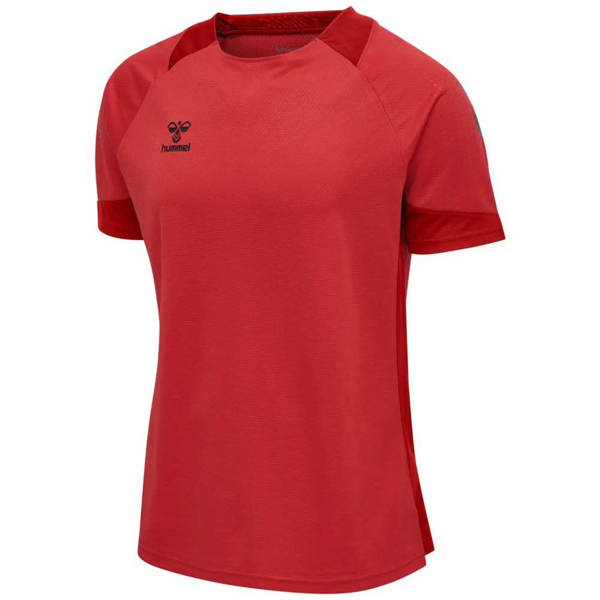 Hummel Lead Poly Short Sleeve T-shirt  - Red