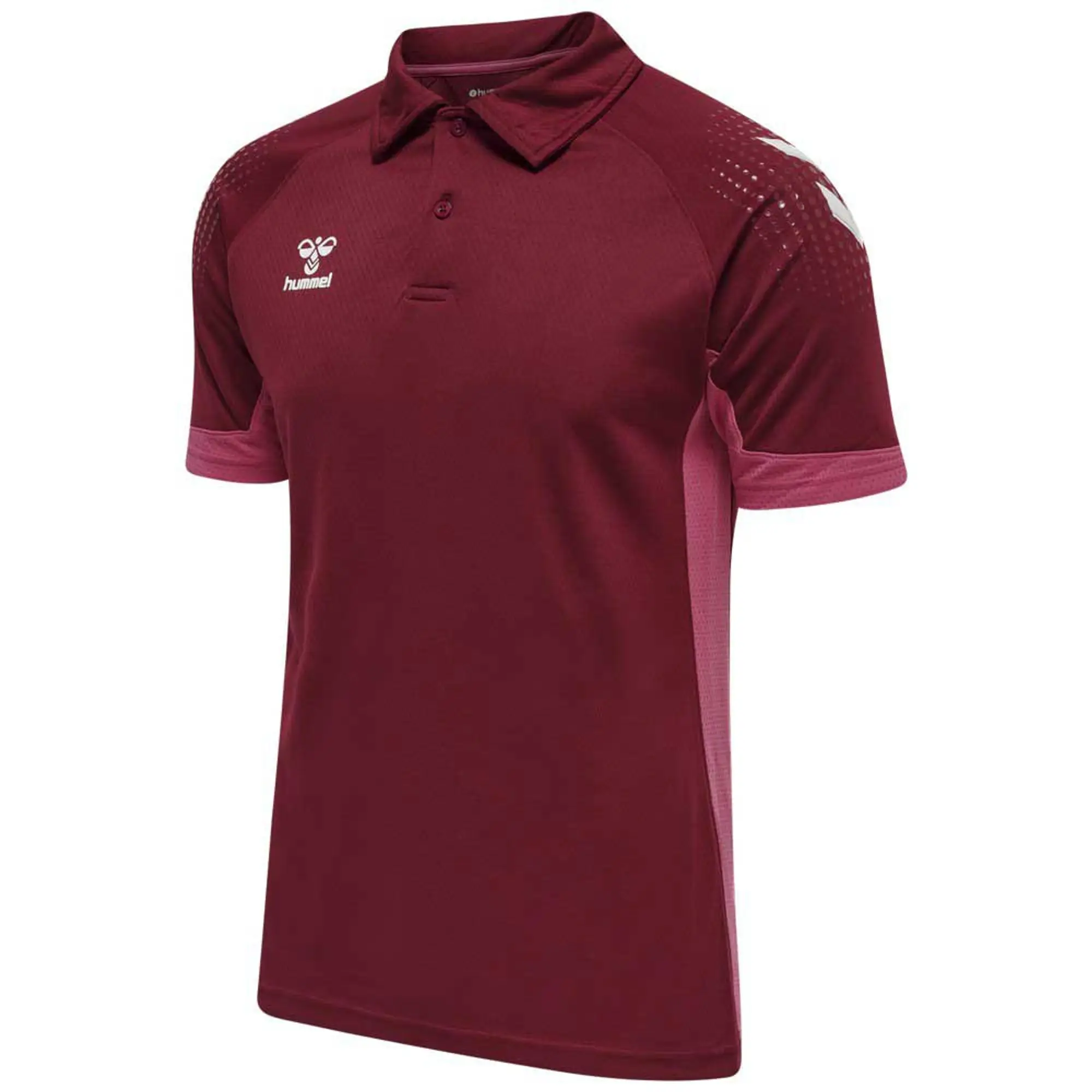 Hummel Lead Functional Short Sleeve Polo  - Red