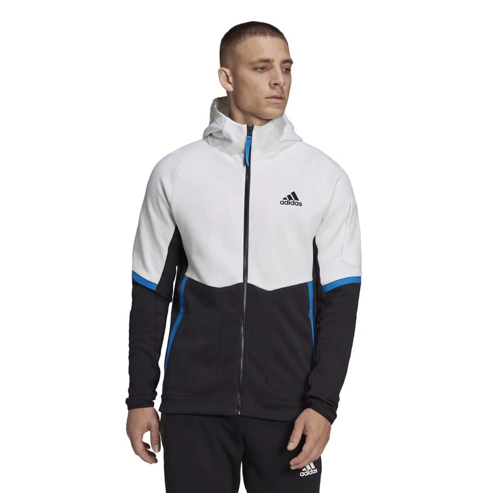 Adidas Hoodie Designed For Gameday Full Zip - ['White']