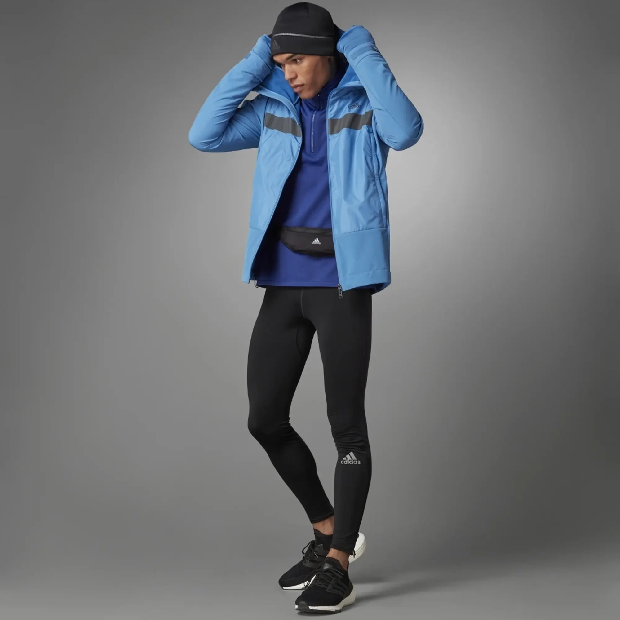 Adidas Running Shirt Cold.Rdy - ['Blue']